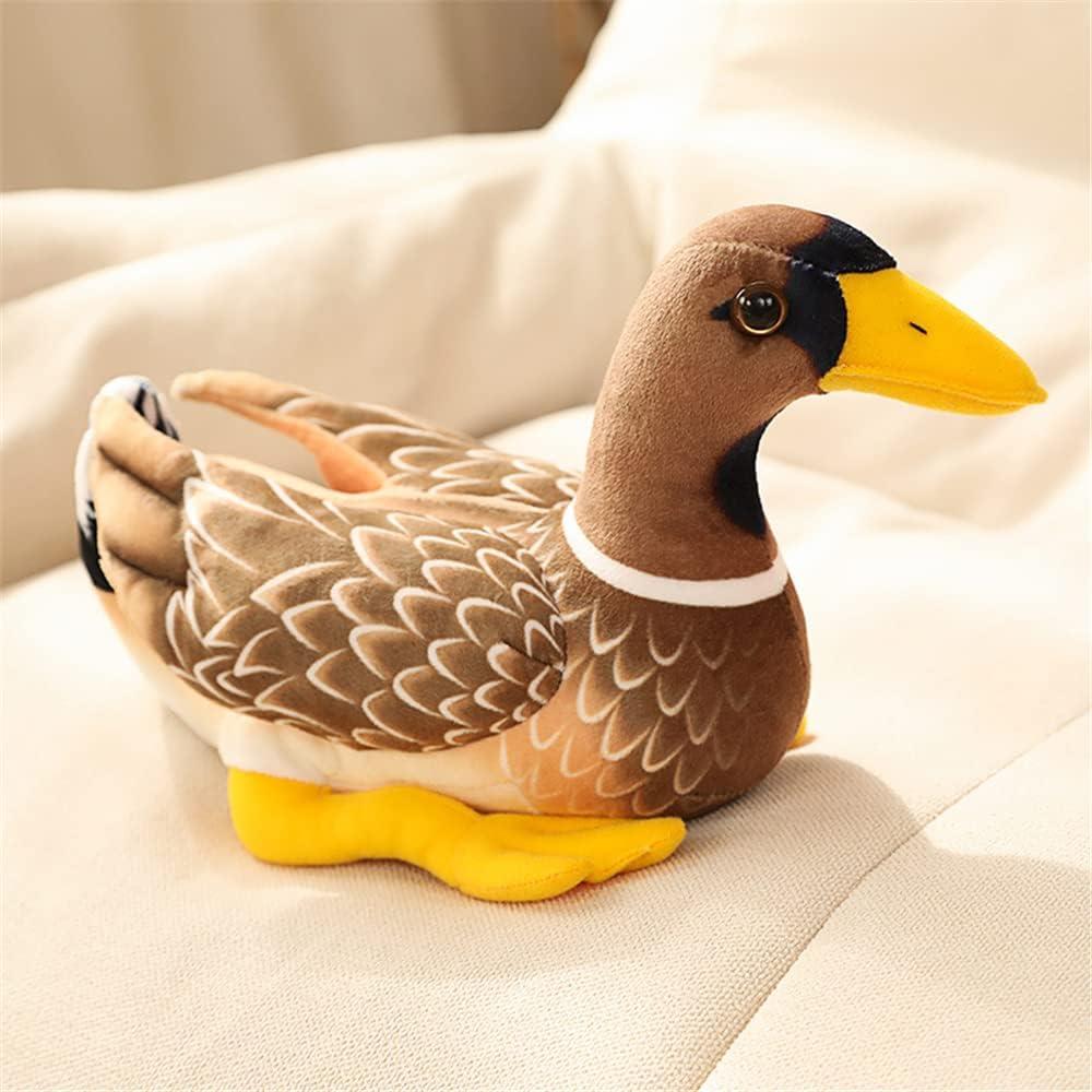 Peluche Realista Pato Mallard JIANEEXSQ 28 cm Marrón