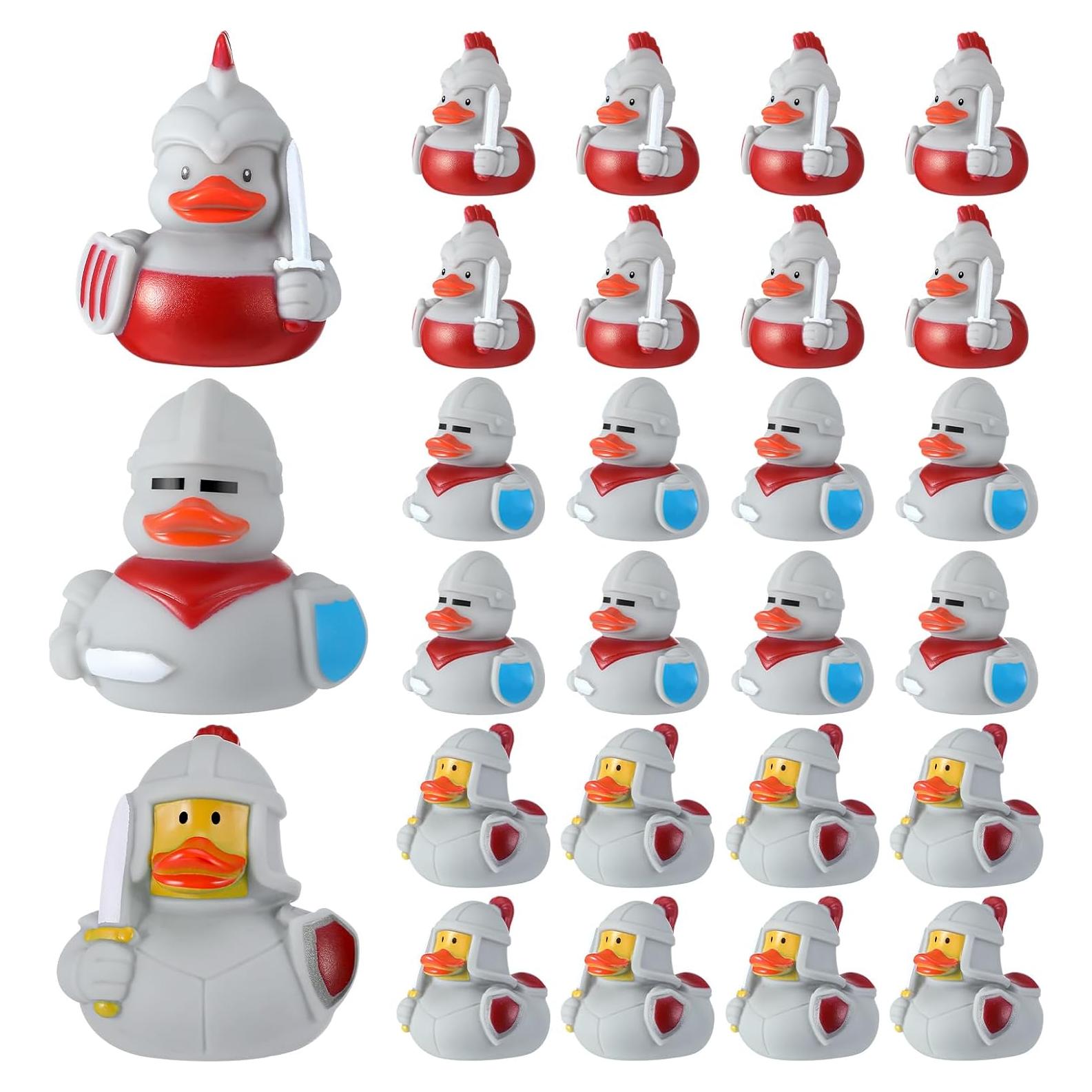 24 Patitos de Goma Medievales Caballero Sotiff - Decoración Fiesta