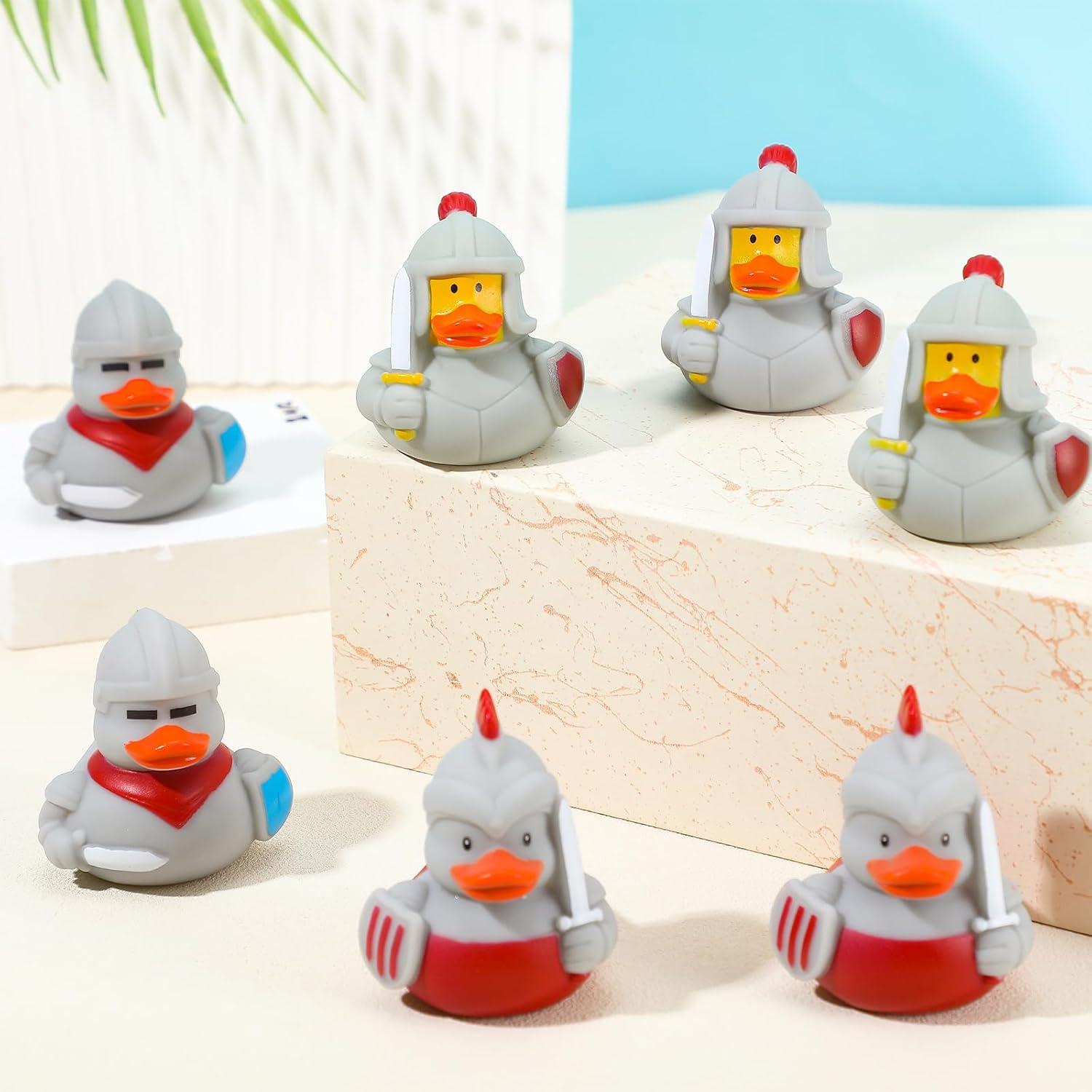 24 Patitos de Goma Medievales Caballero Sotiff - Decoración Fiesta