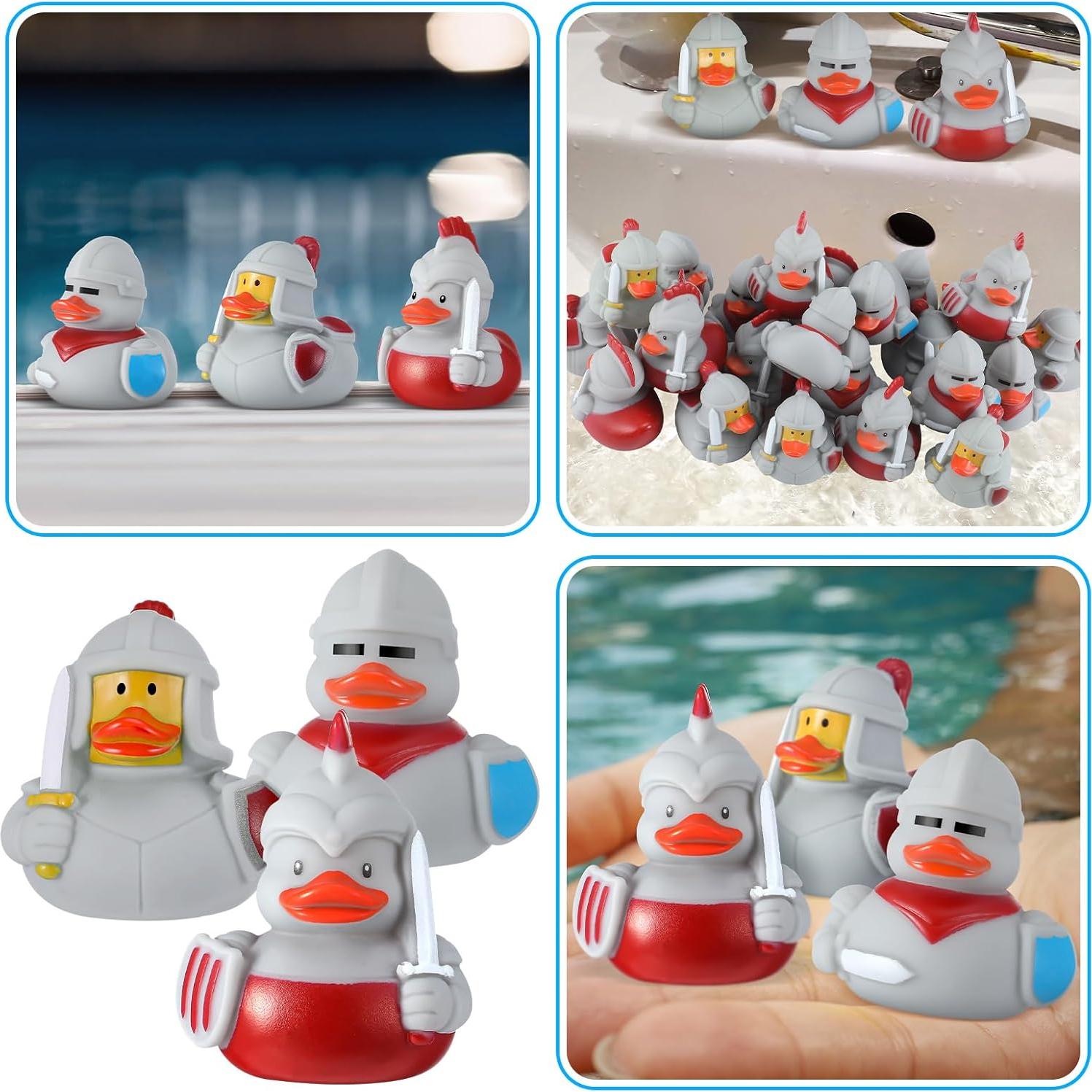 24 Patitos de Goma Medievales Caballero Sotiff - Decoración Fiesta