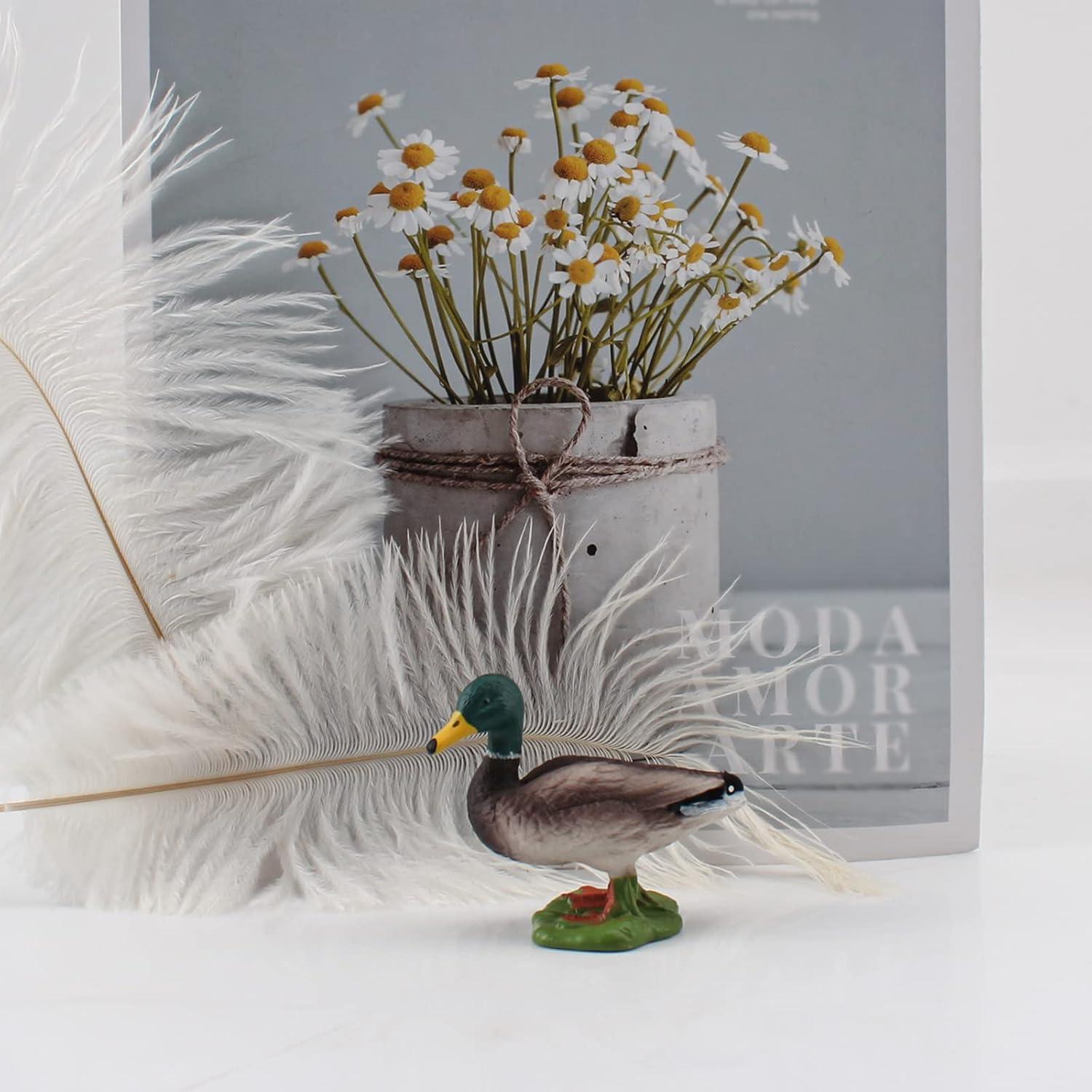 LC JoyCre Mallard Duck Figurines Plastic Duck Toy for Kids Farm Animal Figurines Toy for Toddlers Teaching Tools Educational Gift 3 4 5 6