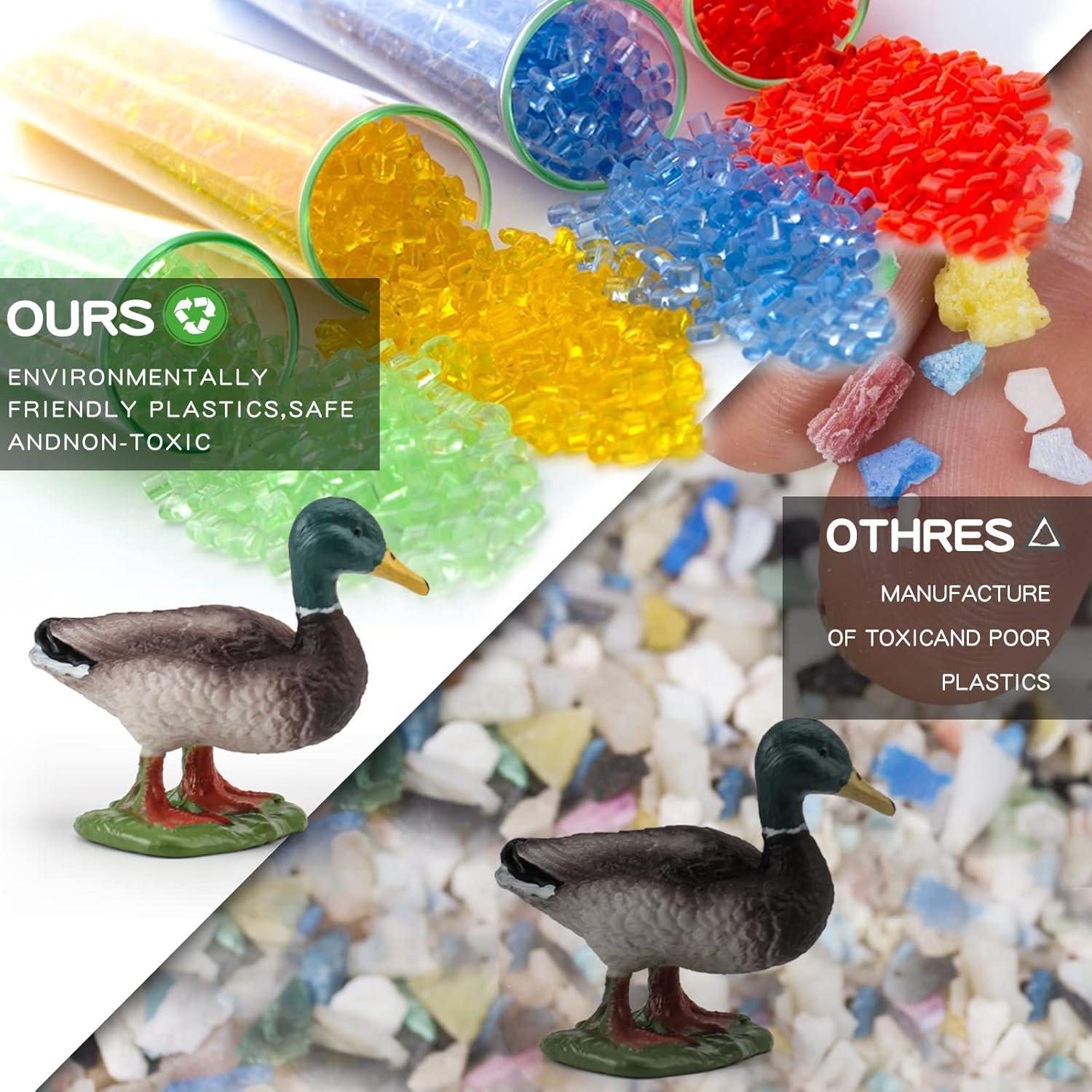 LC JoyCre Mallard Duck Figurines Plastic Duck Toy for Kids Farm Animal Figurines Toy for Toddlers Teaching Tools Educational Gift 3 4 5 6