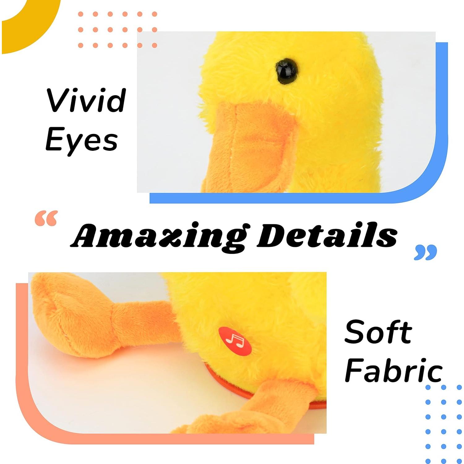 Juguete Interactivo Pato Hablador Hopearl 33 cm Amarillo