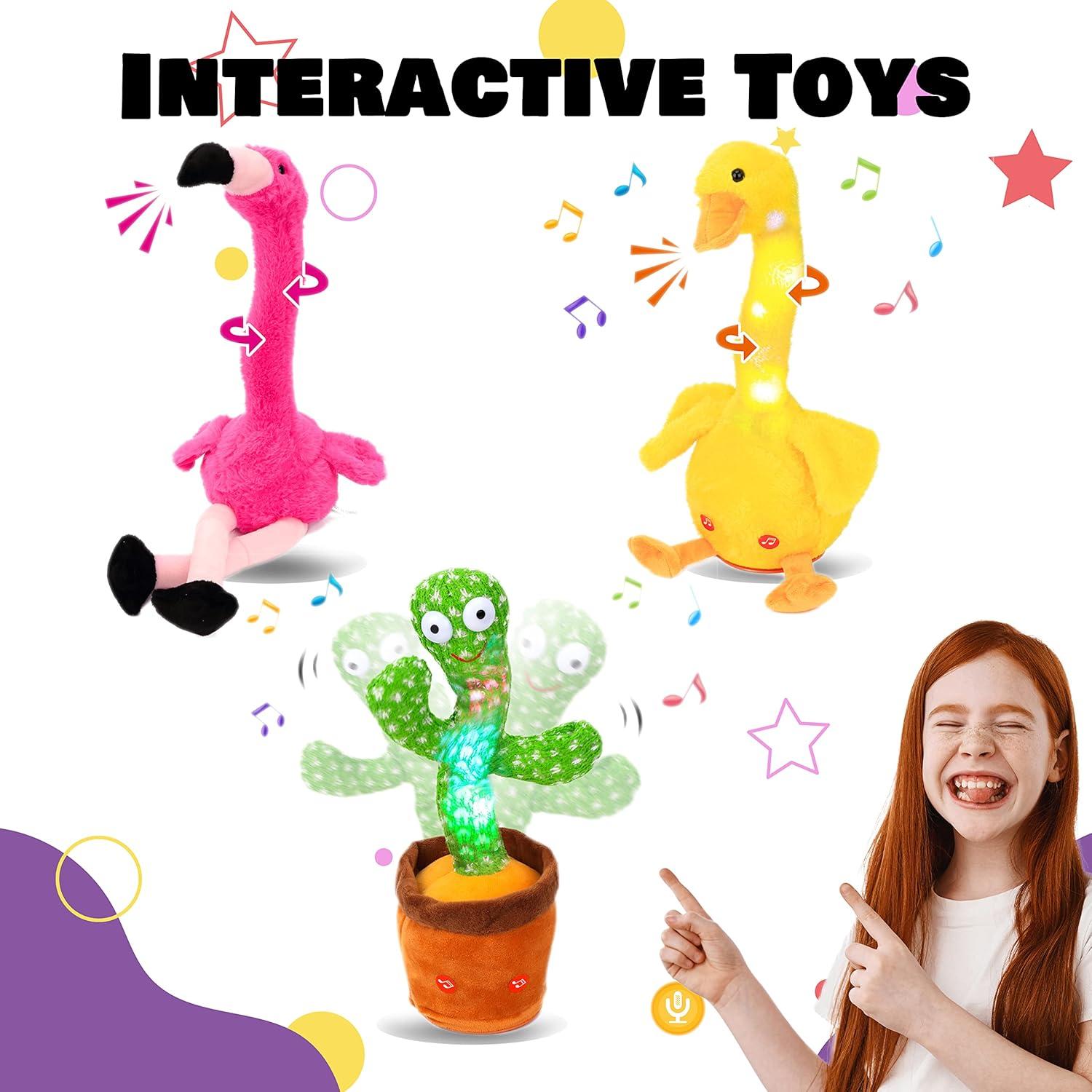 Juguete Interactivo Pato Hablador Hopearl 33 cm Amarillo