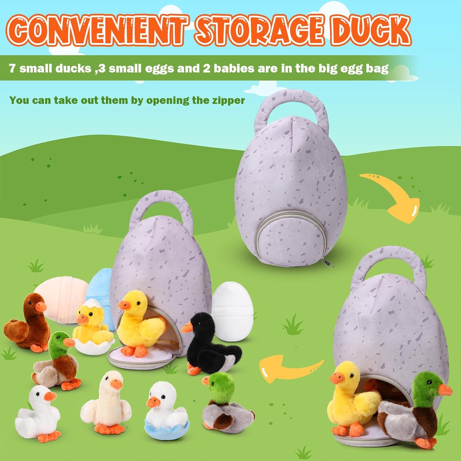 Conjunto de 13 Piezas de Peluche Patitos HyDren para Niños