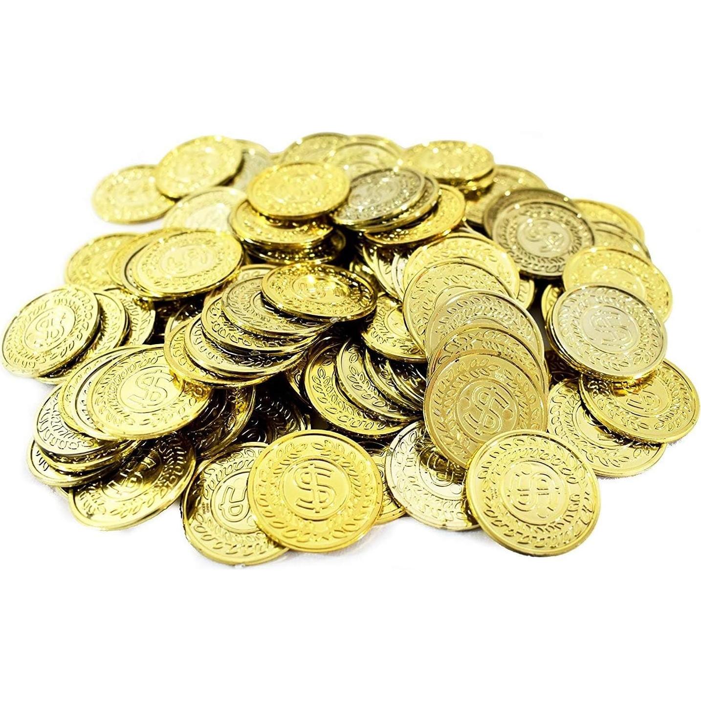 Conjunto de 100 Monedas de Oro de Plástico TCOTBE - Fiesta Pirata