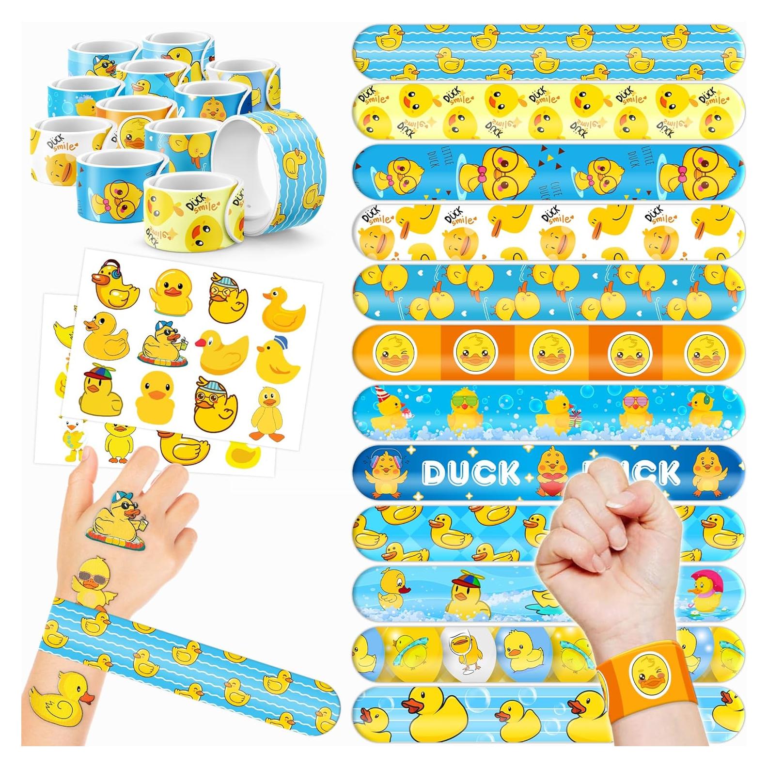 Set de Fiesta de Patos 48PCS - 24 Pulseras y 24 Tatuajes