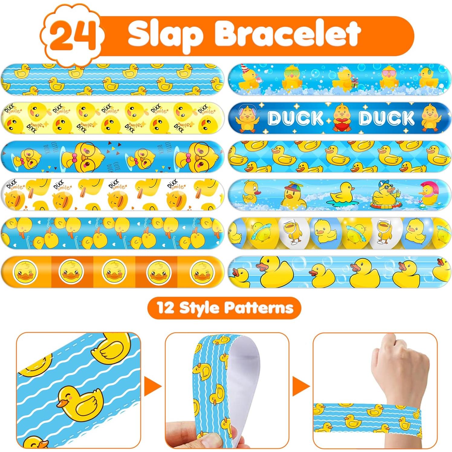 Set de Fiesta de Patos 48PCS - 24 Pulseras y 24 Tatuajes