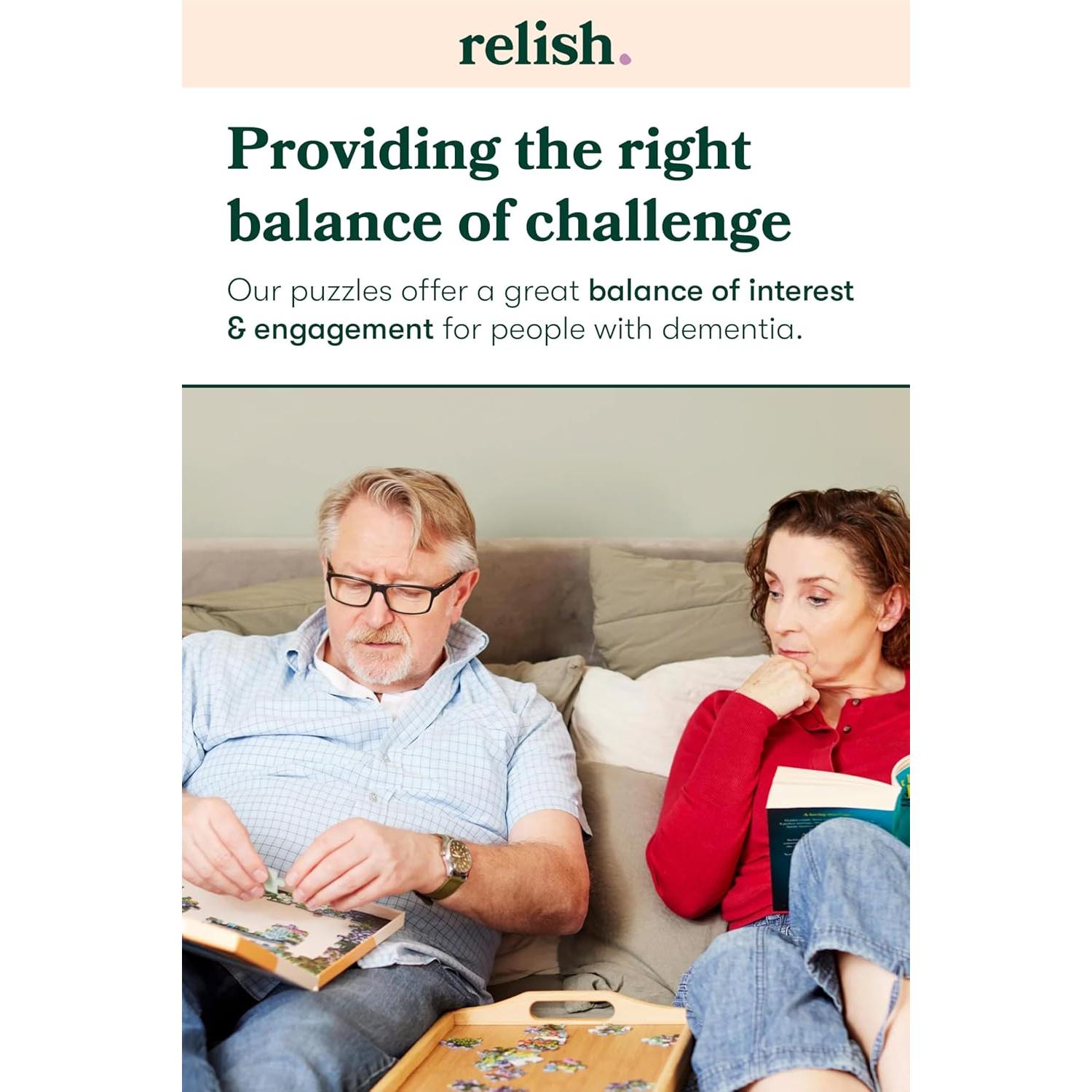 Rompecabezas Grande Relish 35 Piezas Tren de Vapor para Ancianos