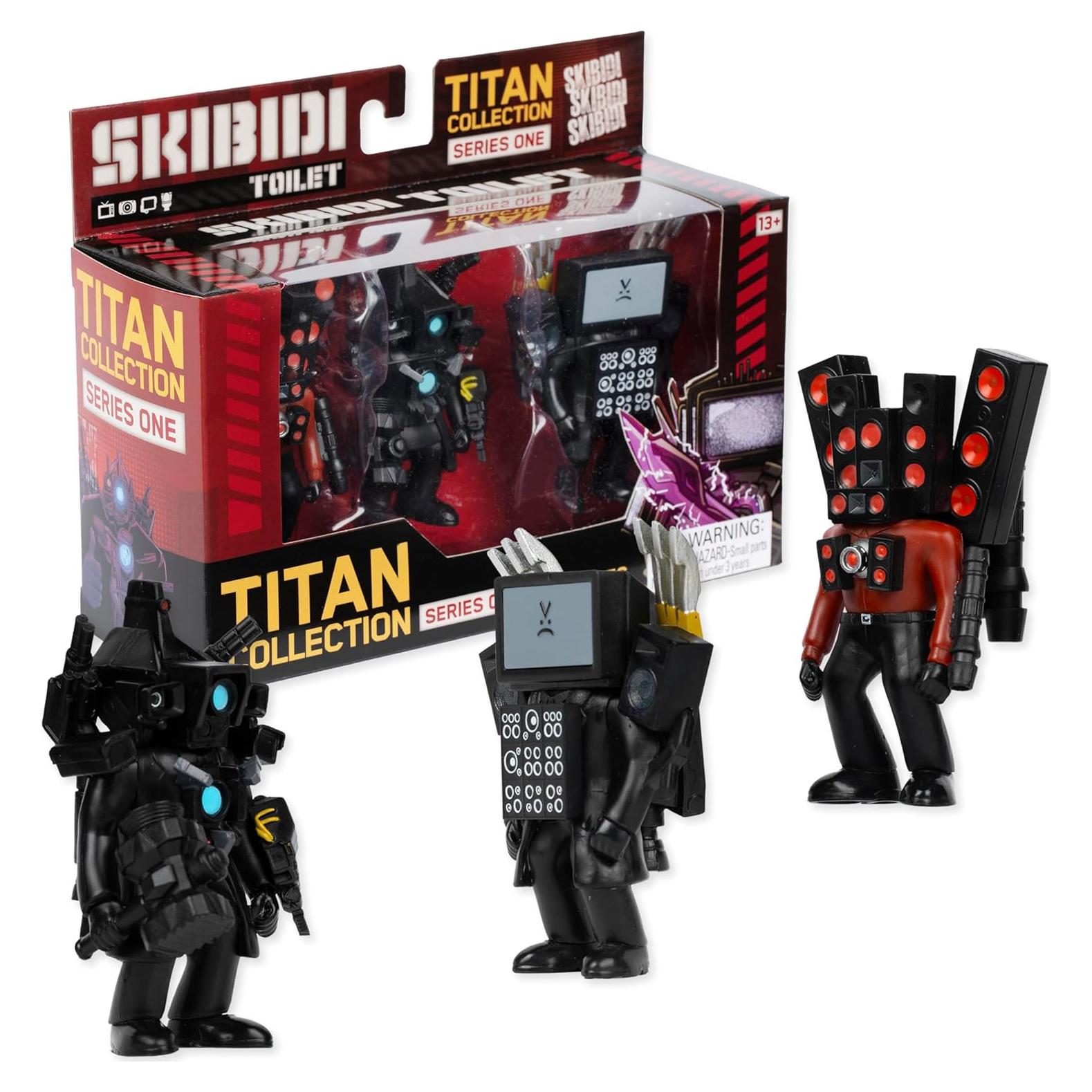 Paquete Titan 3 Figuras Mini Titan Skibidi Toilet - Bonkers Toys