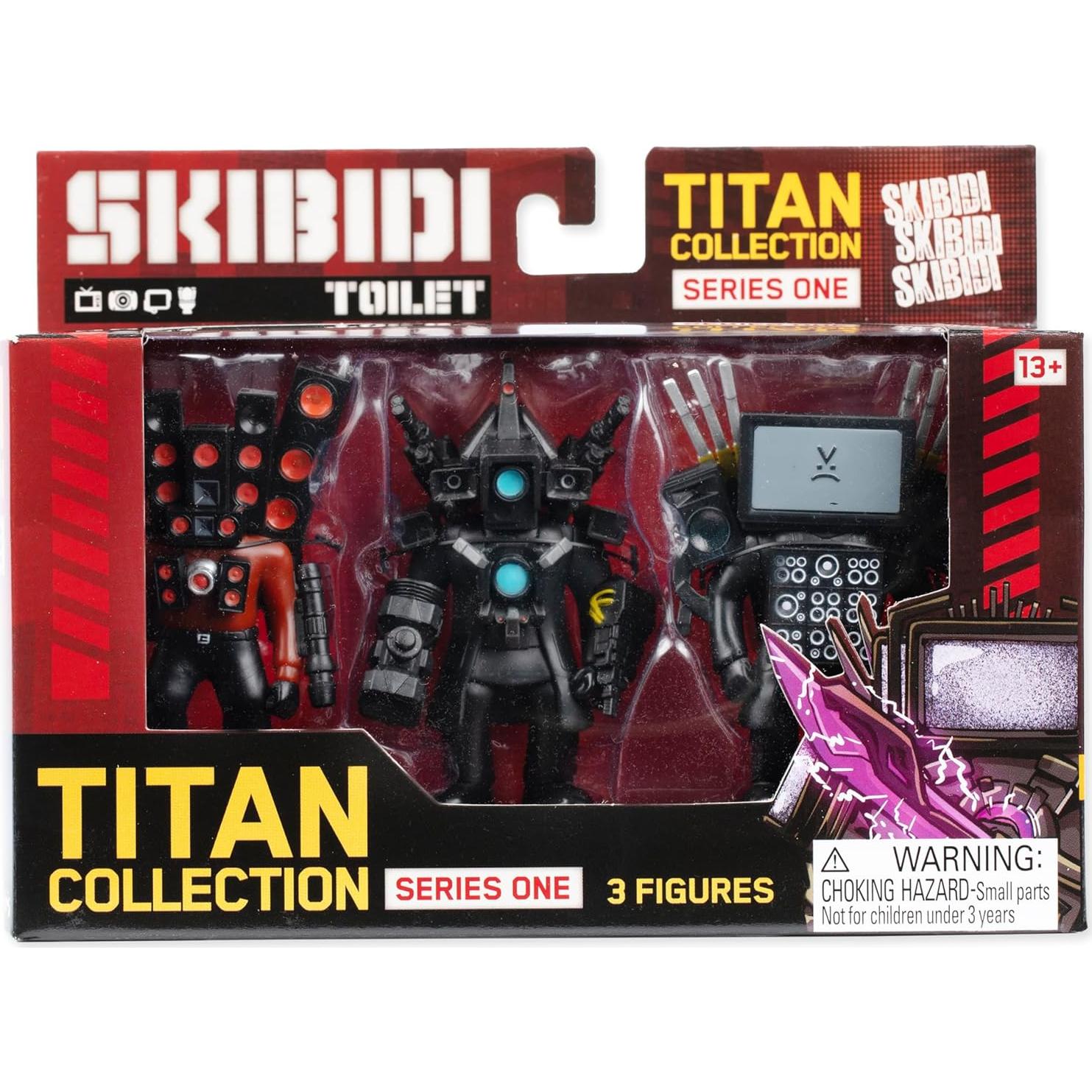 Paquete Titan 3 Figuras Mini Titan Skibidi Toilet - Bonkers Toys