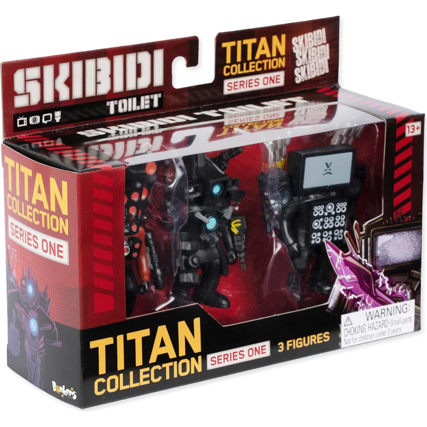 Paquete Titan 3 Figuras Mini Titan Skibidi Toilet - Bonkers Toys