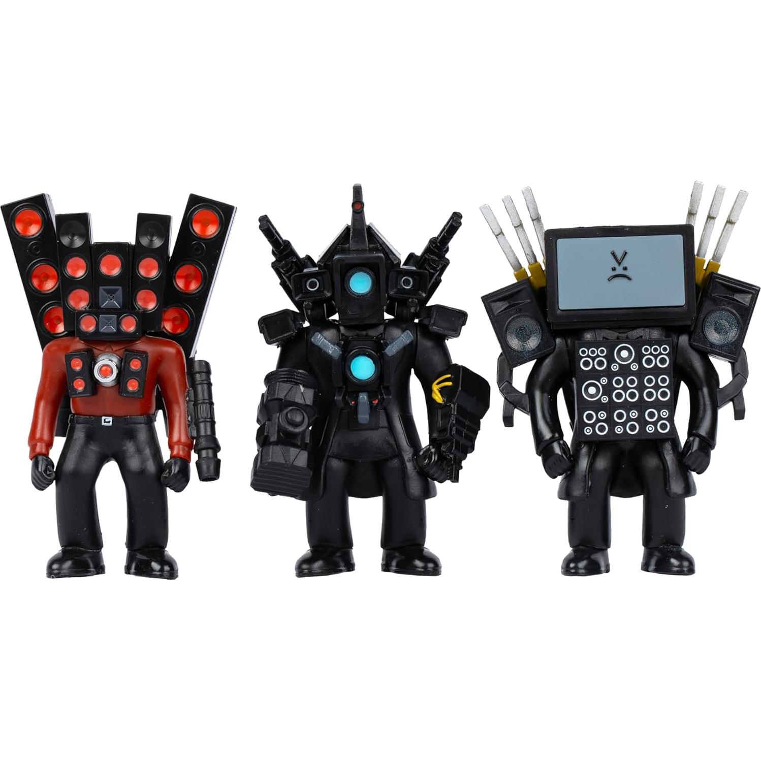 Paquete Titan 3 Figuras Mini Titan Skibidi Toilet - Bonkers Toys