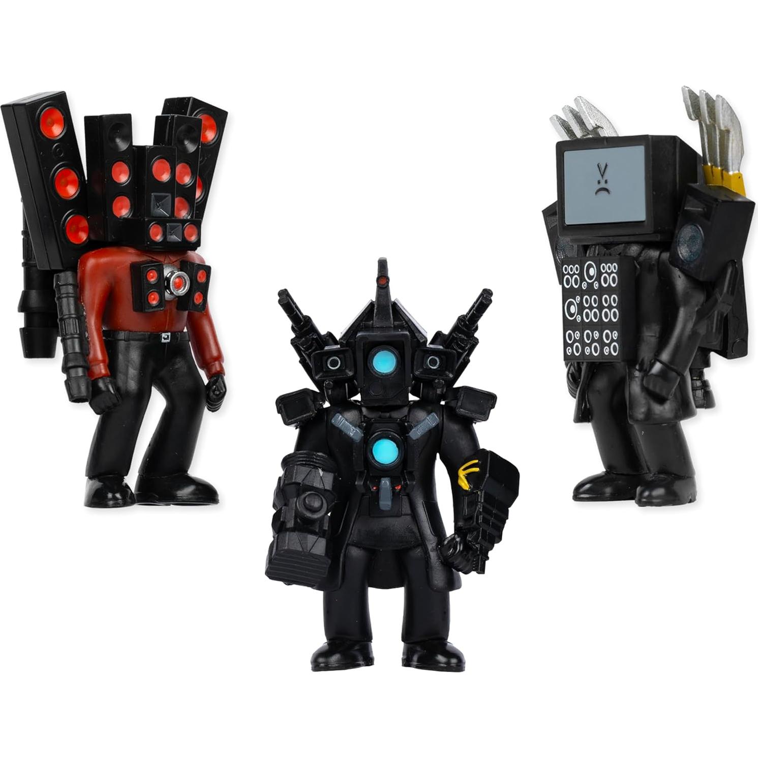 Paquete Titan 3 Figuras Mini Titan Skibidi Toilet - Bonkers Toys