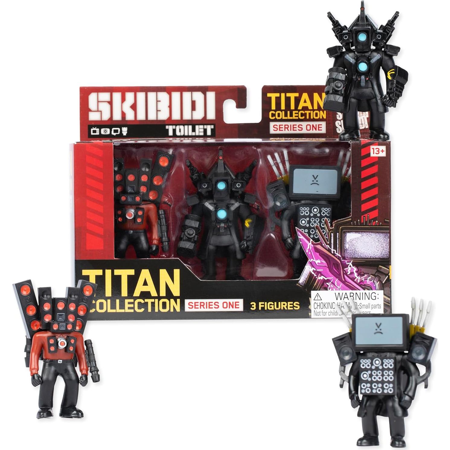 Paquete Titan 3 Figuras Mini Titan Skibidi Toilet - Bonkers Toys