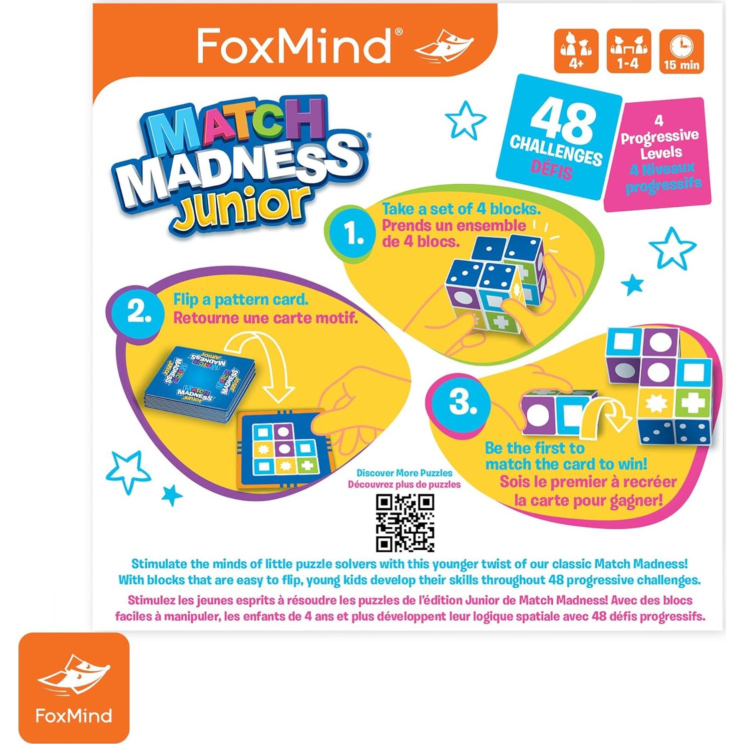 Juego de Rompecabezas FoxMind Locura de Emparejamiento Junior