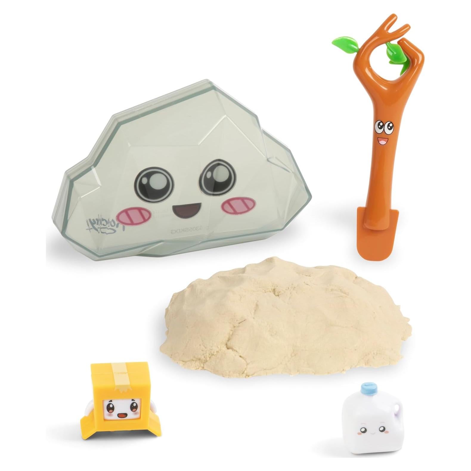 LankyBox Excavar y Descubrir Rocky Misterioso - Figuras y Arena Moldeable