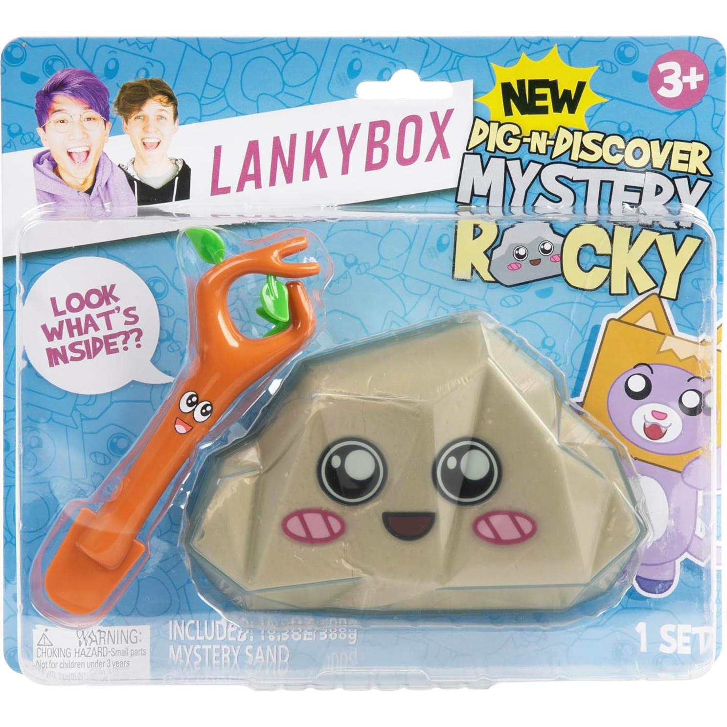 LankyBox Excavar y Descubrir Rocky Misterioso - Figuras y Arena Moldeable