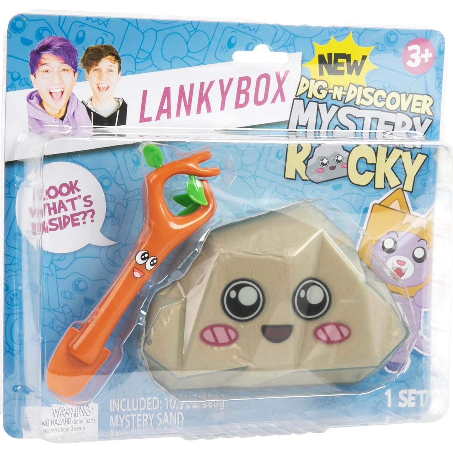 LankyBox Excavar y Descubrir Rocky Misterioso - Figuras y Arena Moldeable