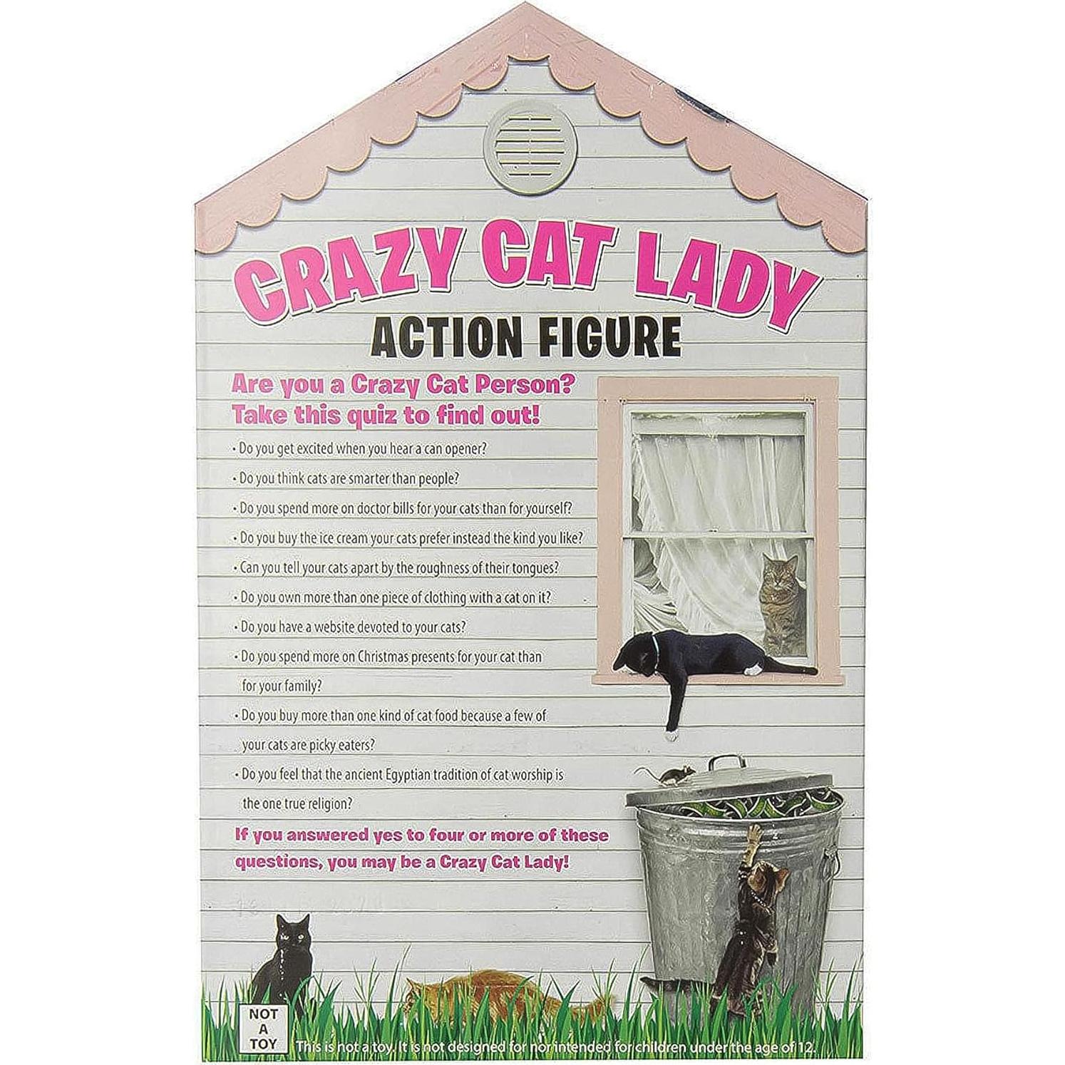 Figura de Acción Dama de los Gatos Locos Archie McPhee 20.3 cm