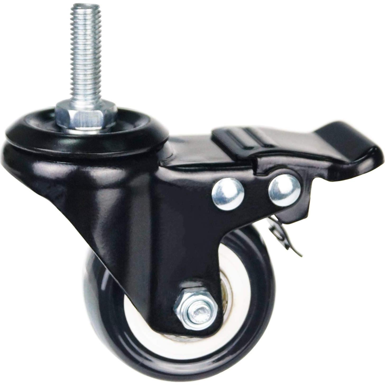 Ruedas Caster YEEMIGO 50mm Doble Freno Paquete de 4