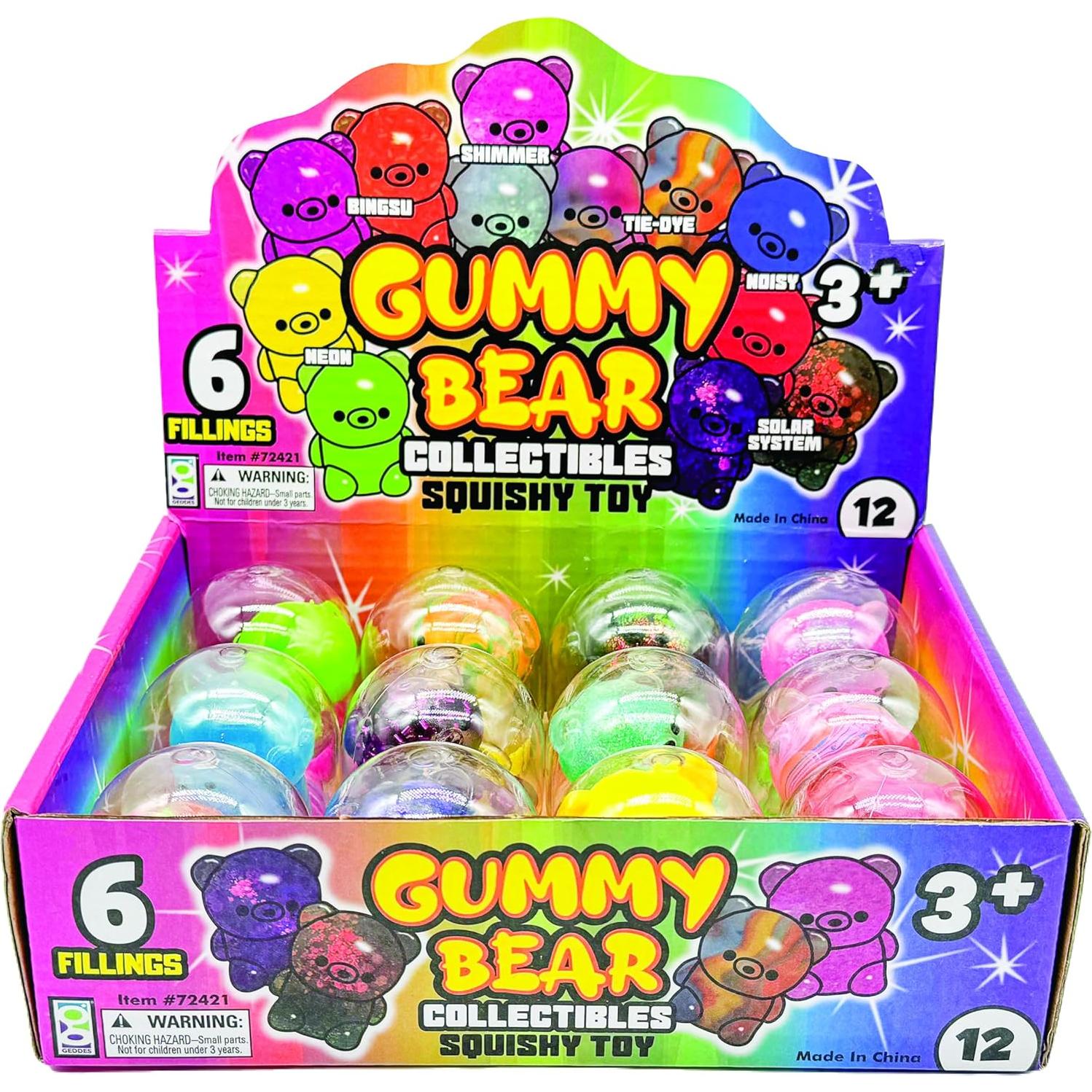 Juguetes Squishy Ositos de Goma Raymond Geddes - Paquete 12