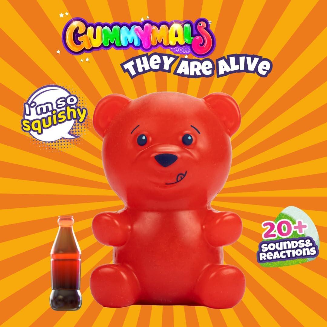 Gummymals Rojo - Mascota Interactiva Suave con 20 Sonidos