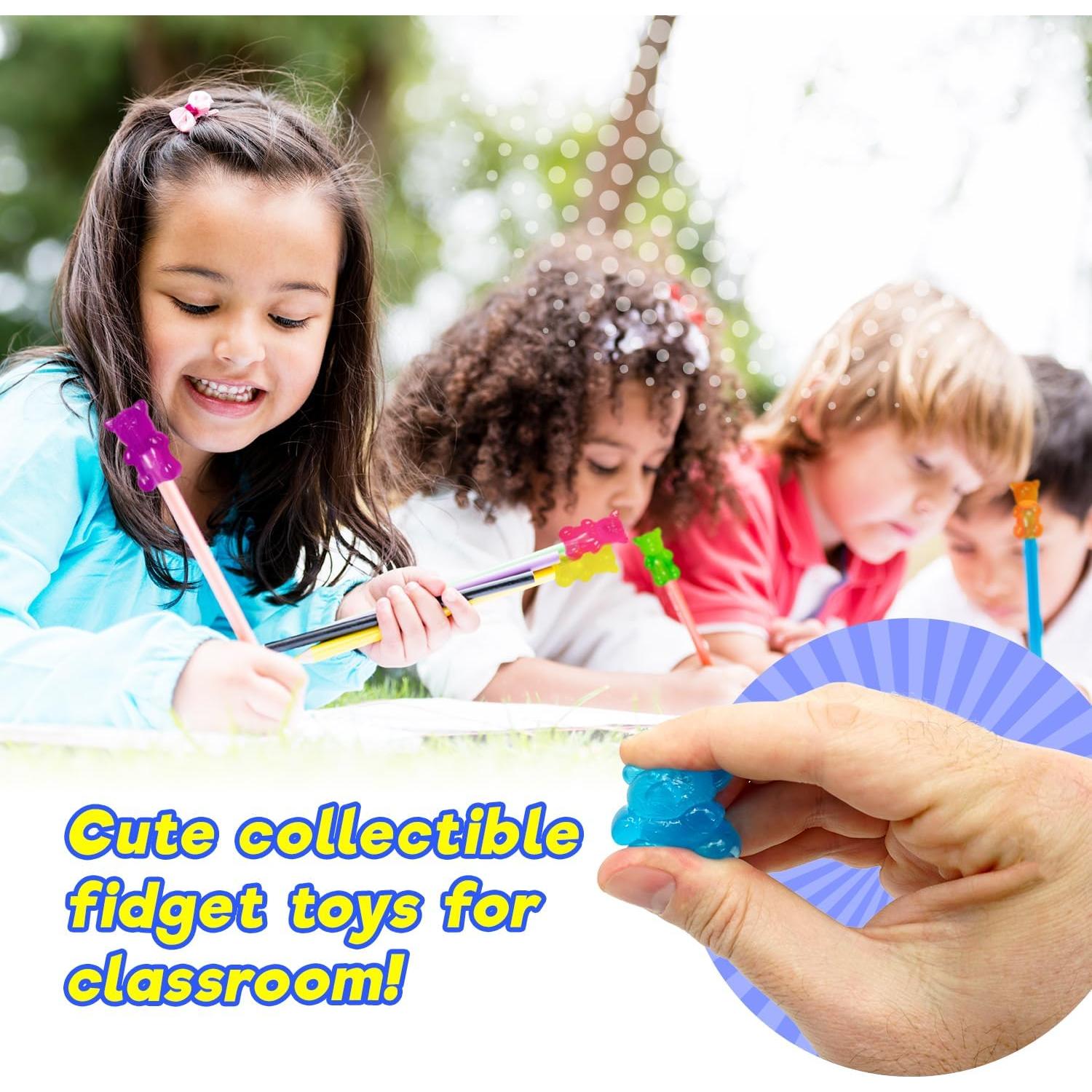 Topper de Lápiz JA-RU Mini Ositos Squishy - 6 Unidades