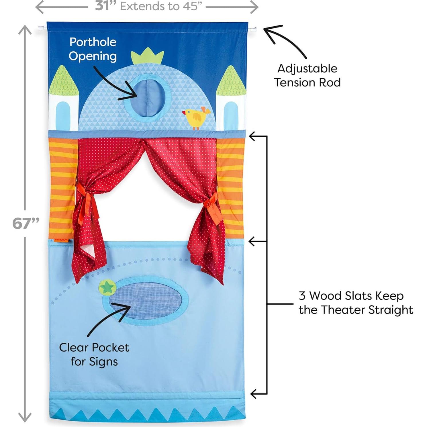 Teatro de Marionetas en la Puerta HABA - Ideal para Niños 18 meses a 6 años