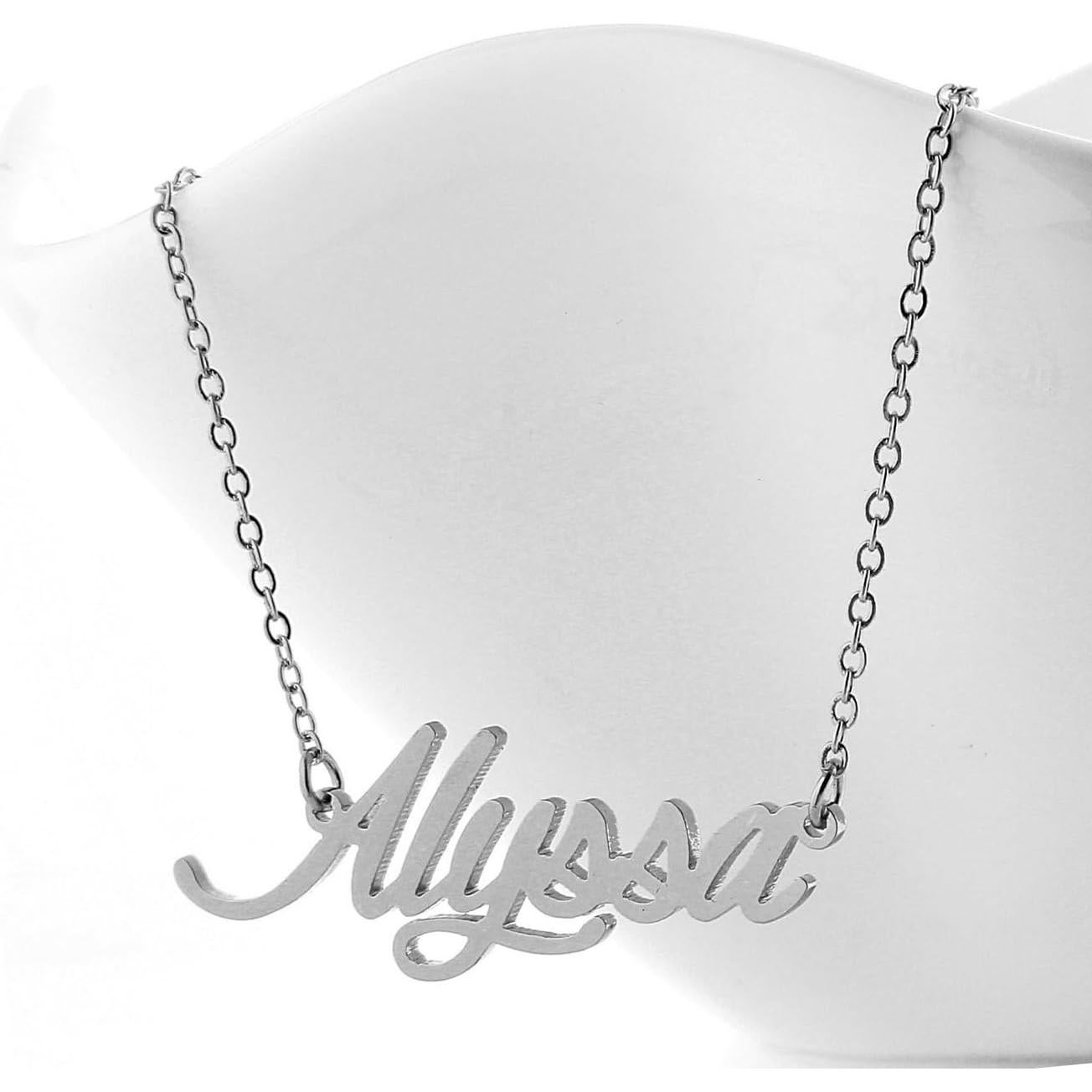 Collar de Nombre Personalizado AOLO Acero Inoxidable 40.64 cm