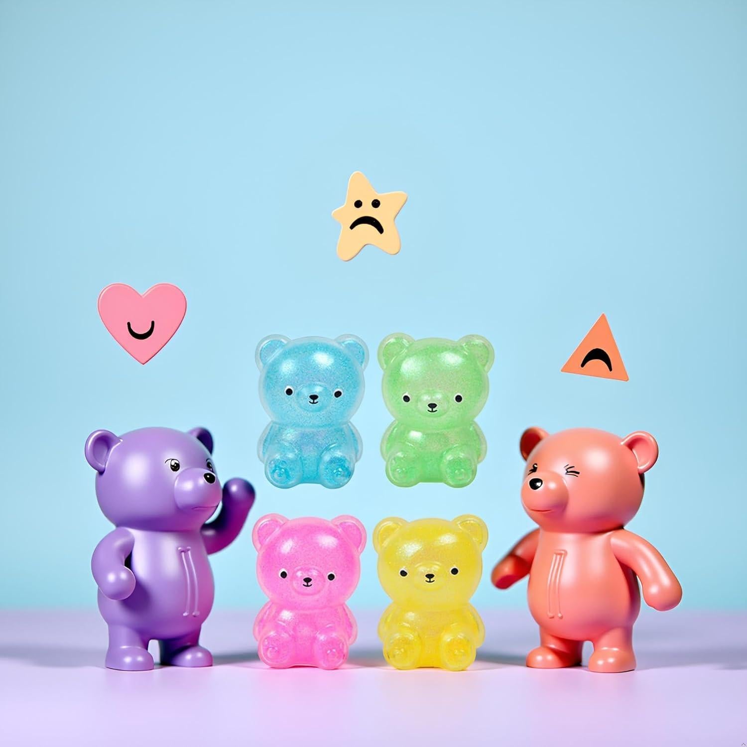 Conjunto 4 Juguetes Sensoriales Oso Colorido ZGLUZP 5.6cm