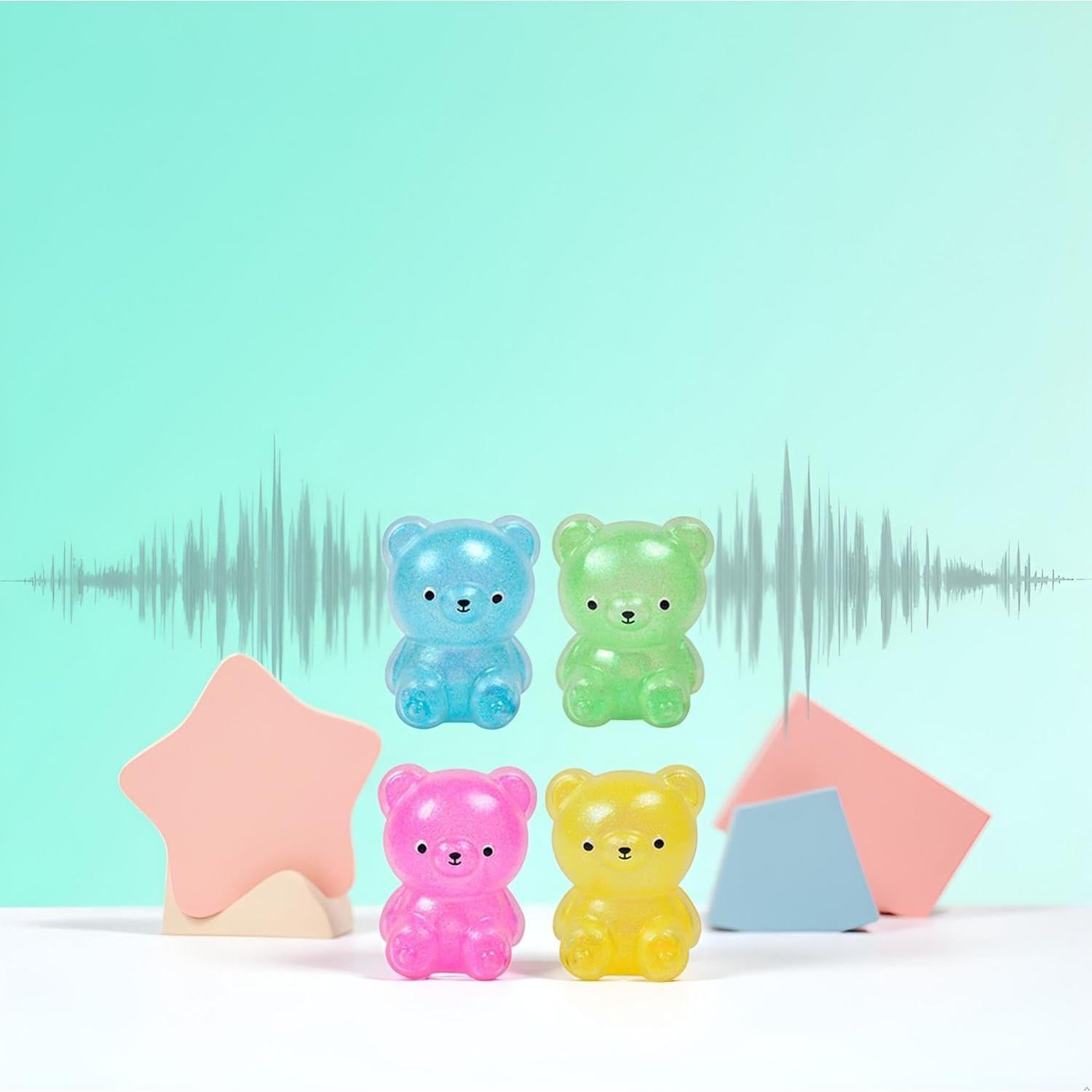 Conjunto 4 Juguetes Sensoriales Oso Colorido ZGLUZP 5.6cm