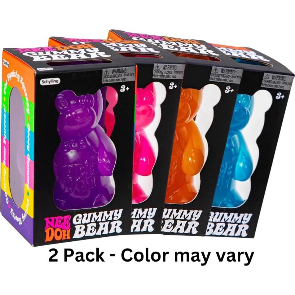 Juguete Sensorial Antiestrés Schylling NeeDoh Oso Gummy - Paquete de 2