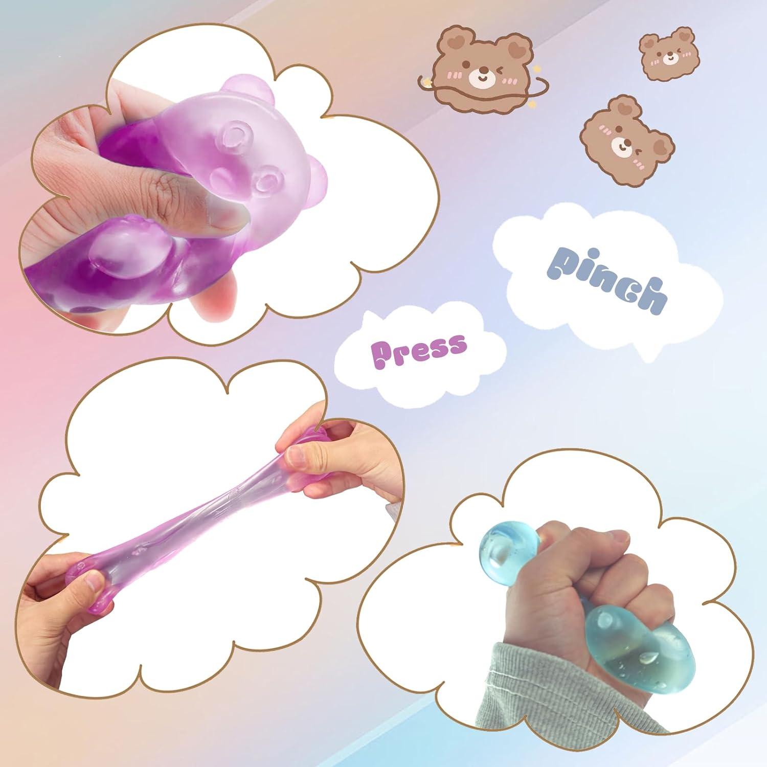 Juguetes Antiestrés Gummy Bear Babyye - 2 Pcs, 7.87 cm