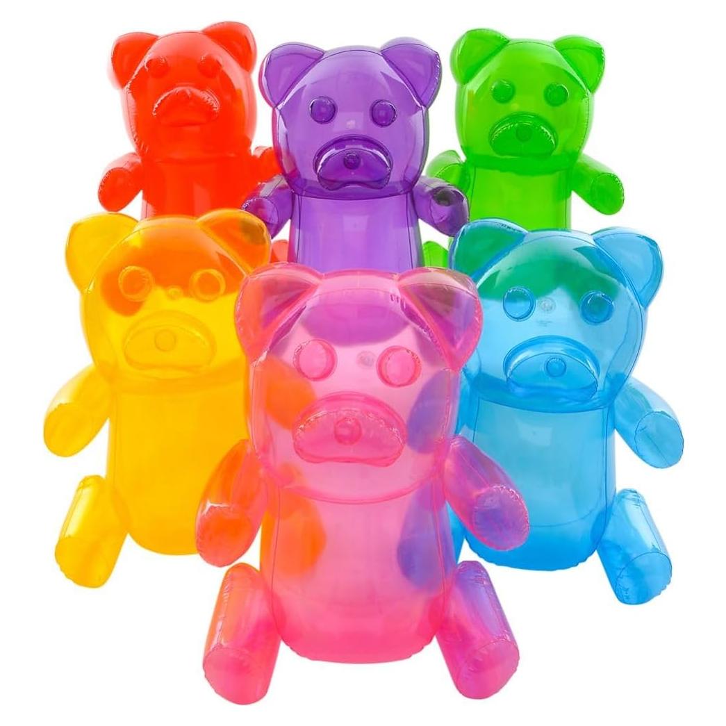 Osos de Goma Inflables 4E's Novelty 60 cm - Paquete de 6