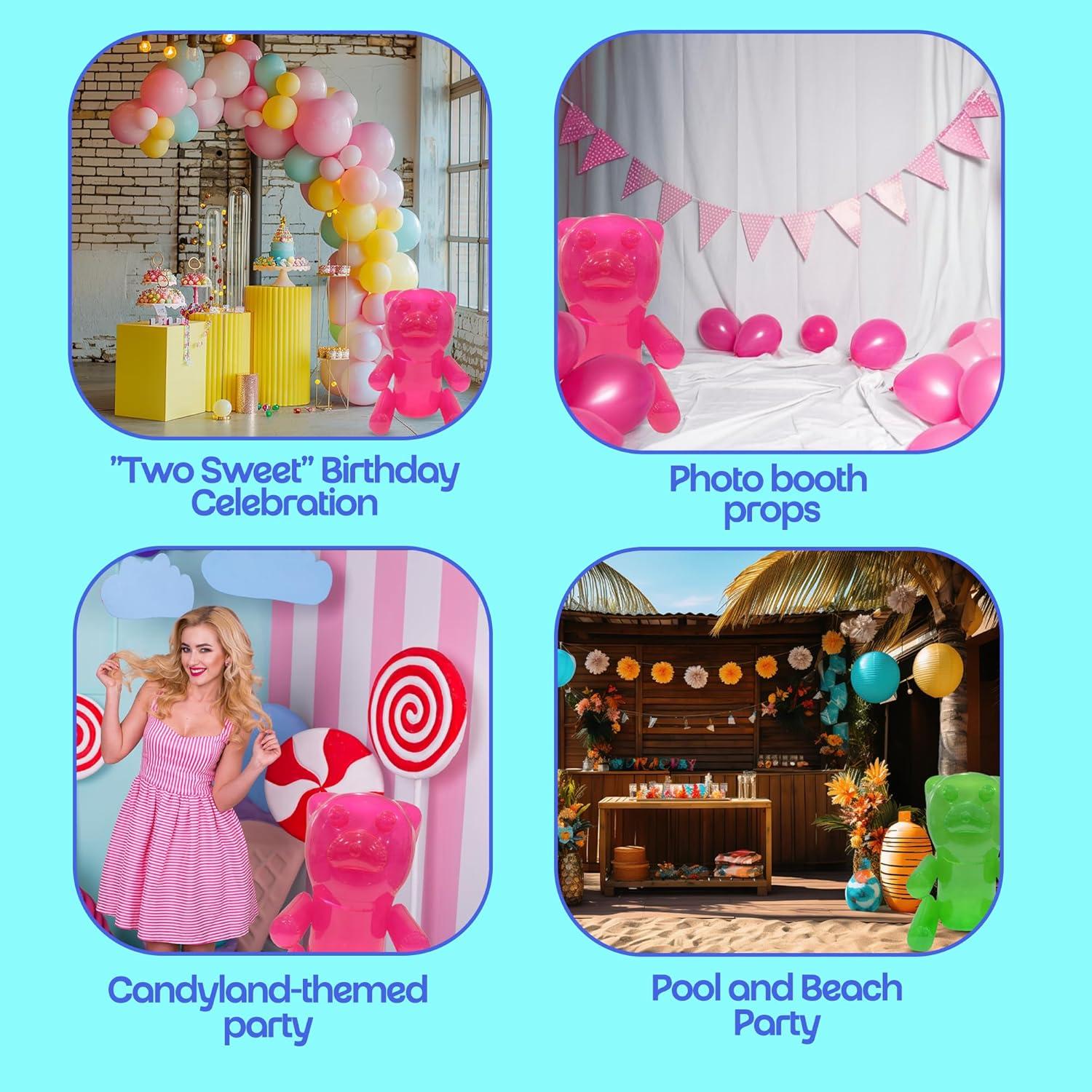 Osos de Goma Inflables 4E's Novelty 60 cm - Paquete de 6