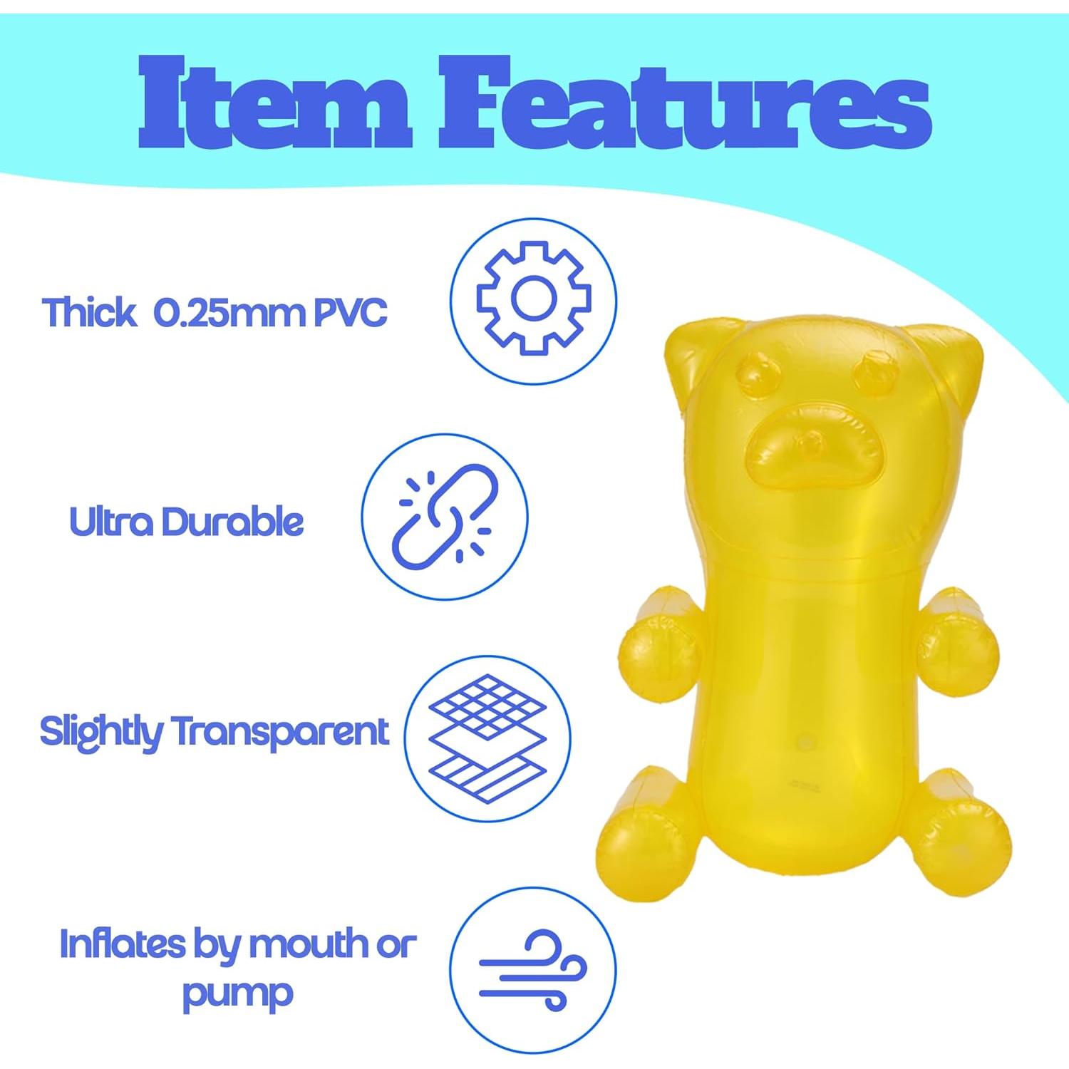 Osos de Goma Inflables 4E's Novelty 60 cm - Paquete de 6