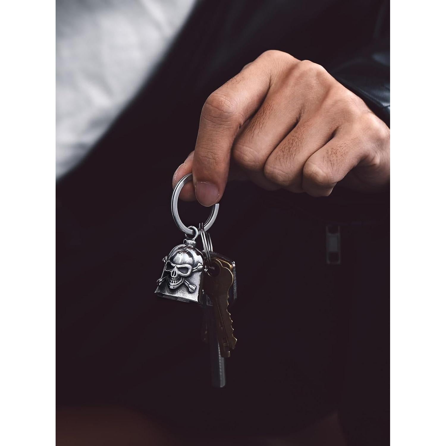 Llavero de acero inoxidable Bandmax con campana guardianes