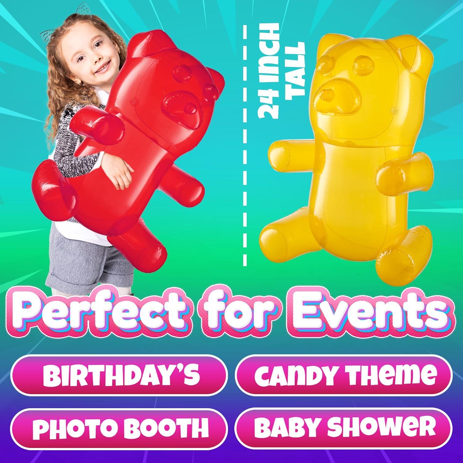 Paquete de 3 Osos de Goma Inflables 60 cm Bedwina