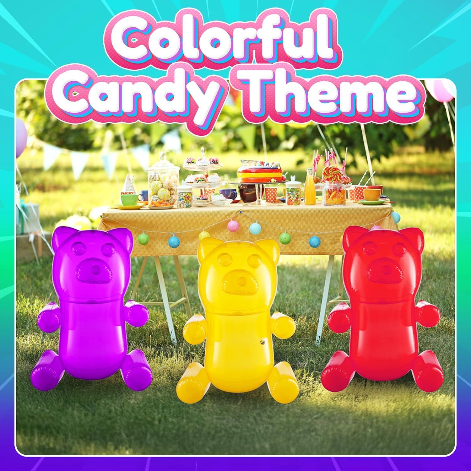 Paquete de 3 Osos de Goma Inflables 60 cm Bedwina