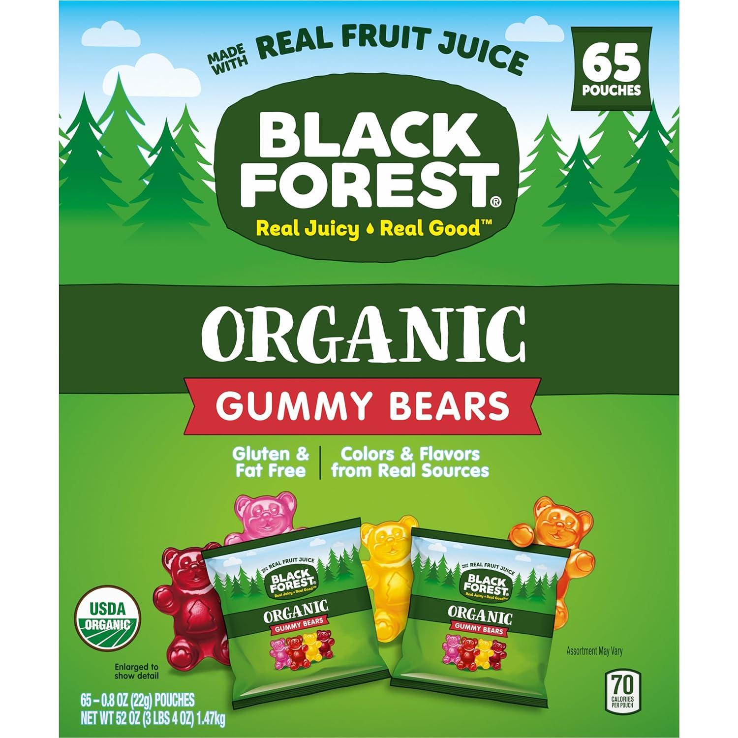 Ositos de Goma Orgánicos Black Forest 65 Bolsas 22.7g