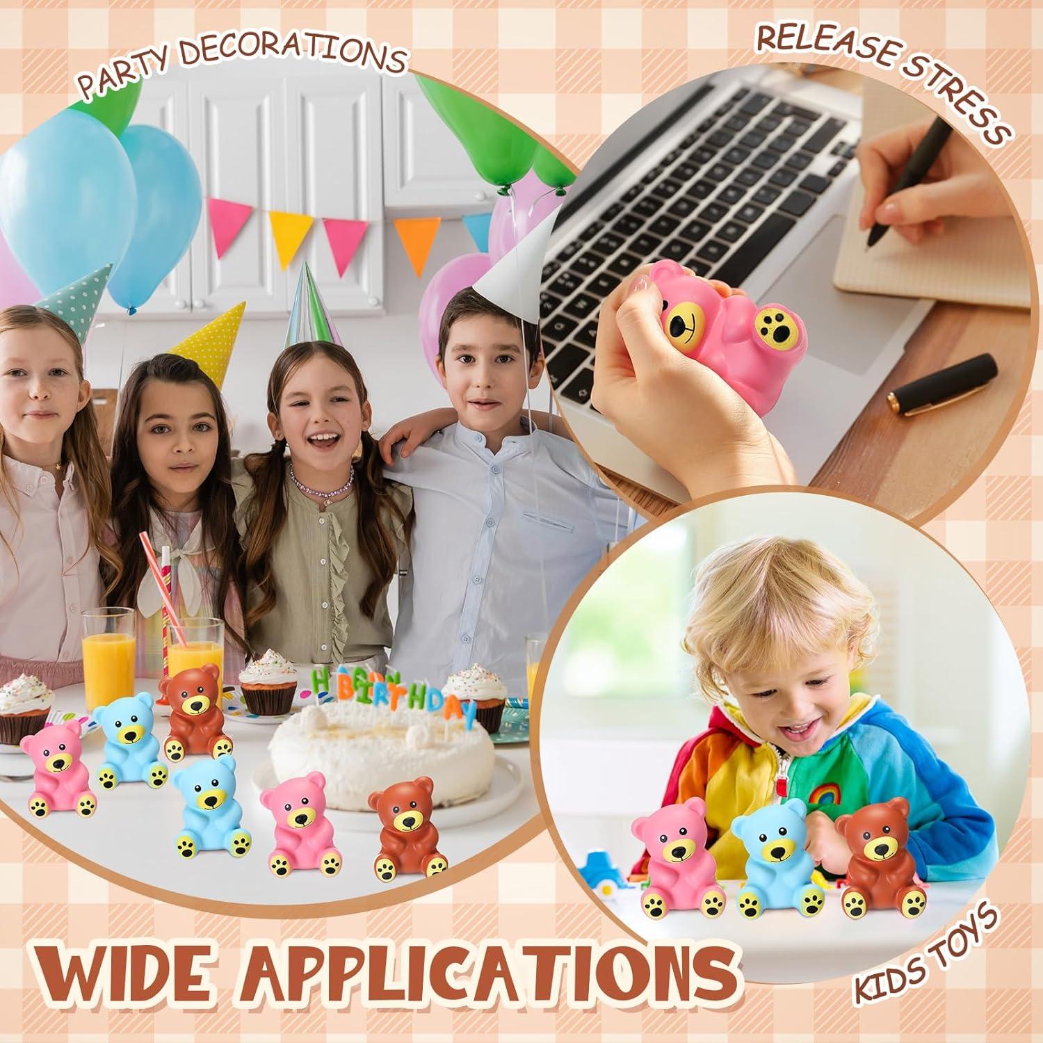 24 Pelotas Antiestrés de Oso Wettarn - Alivio de Ansiedad