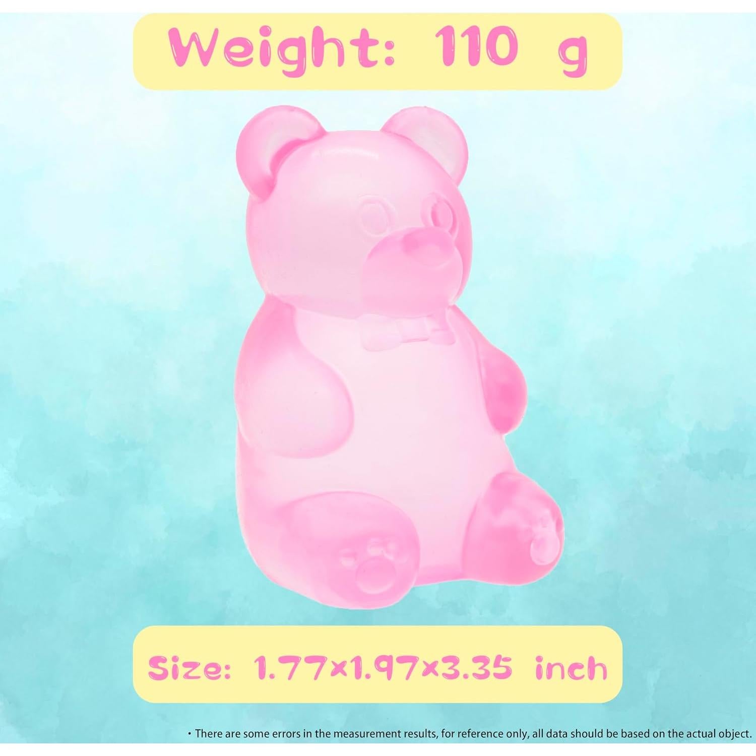 Pelota Squishy Oso de Goma Wazibo 7.87 cm Alivio Estrés