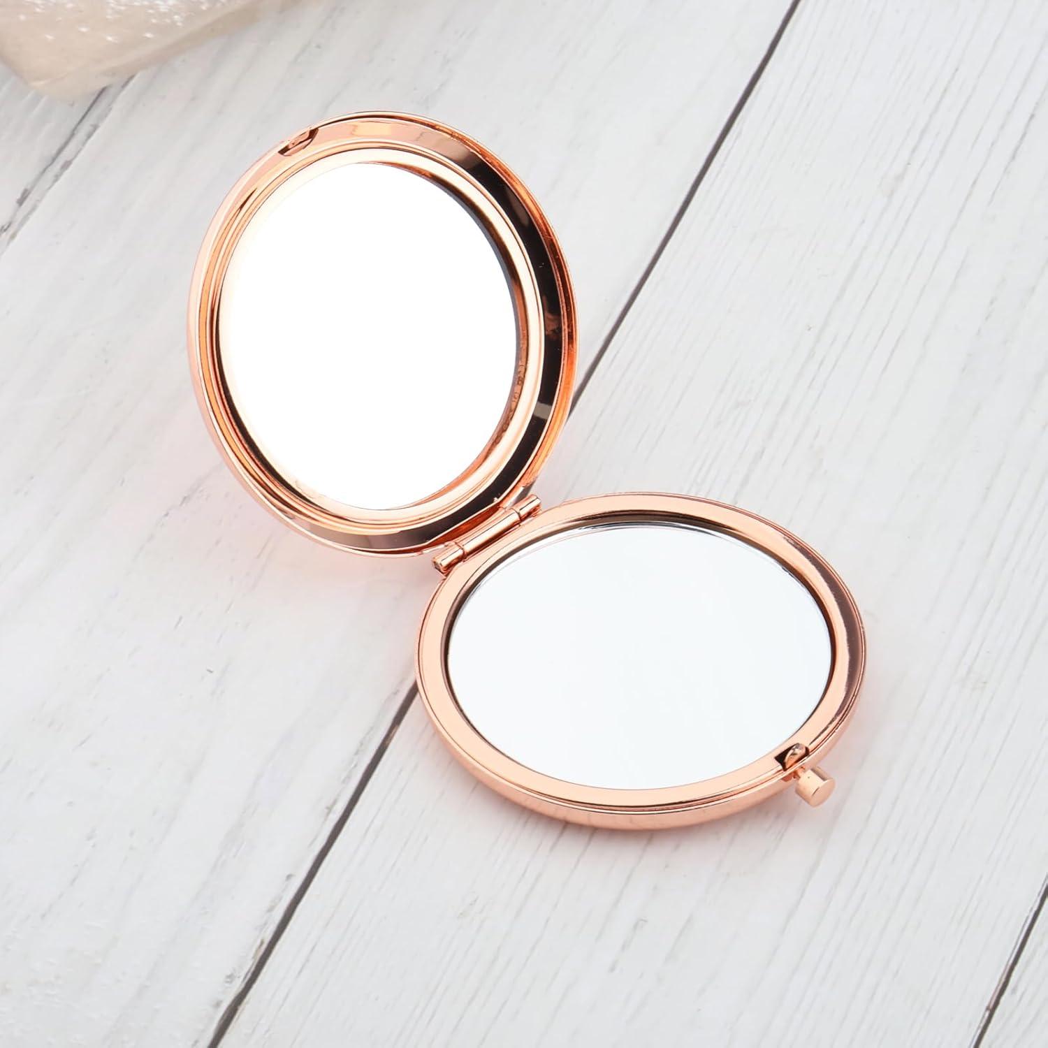 Espejo de Maquillaje WUSUANED Zorro y Perro 6.5cm Acero Inoxidable