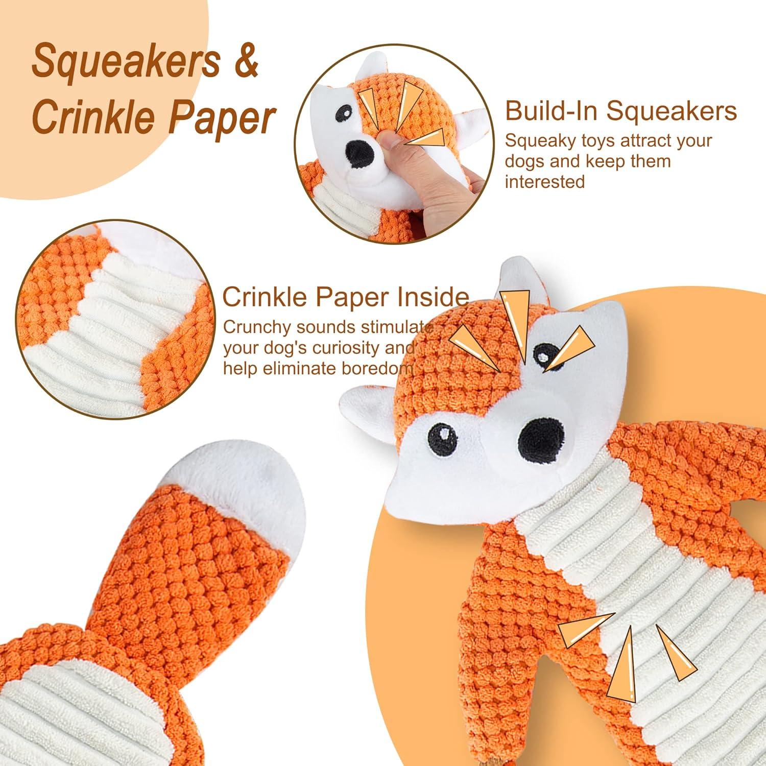 Juguete de Peluche para Perros BeKingStar Zorro Rojo 15x14cm