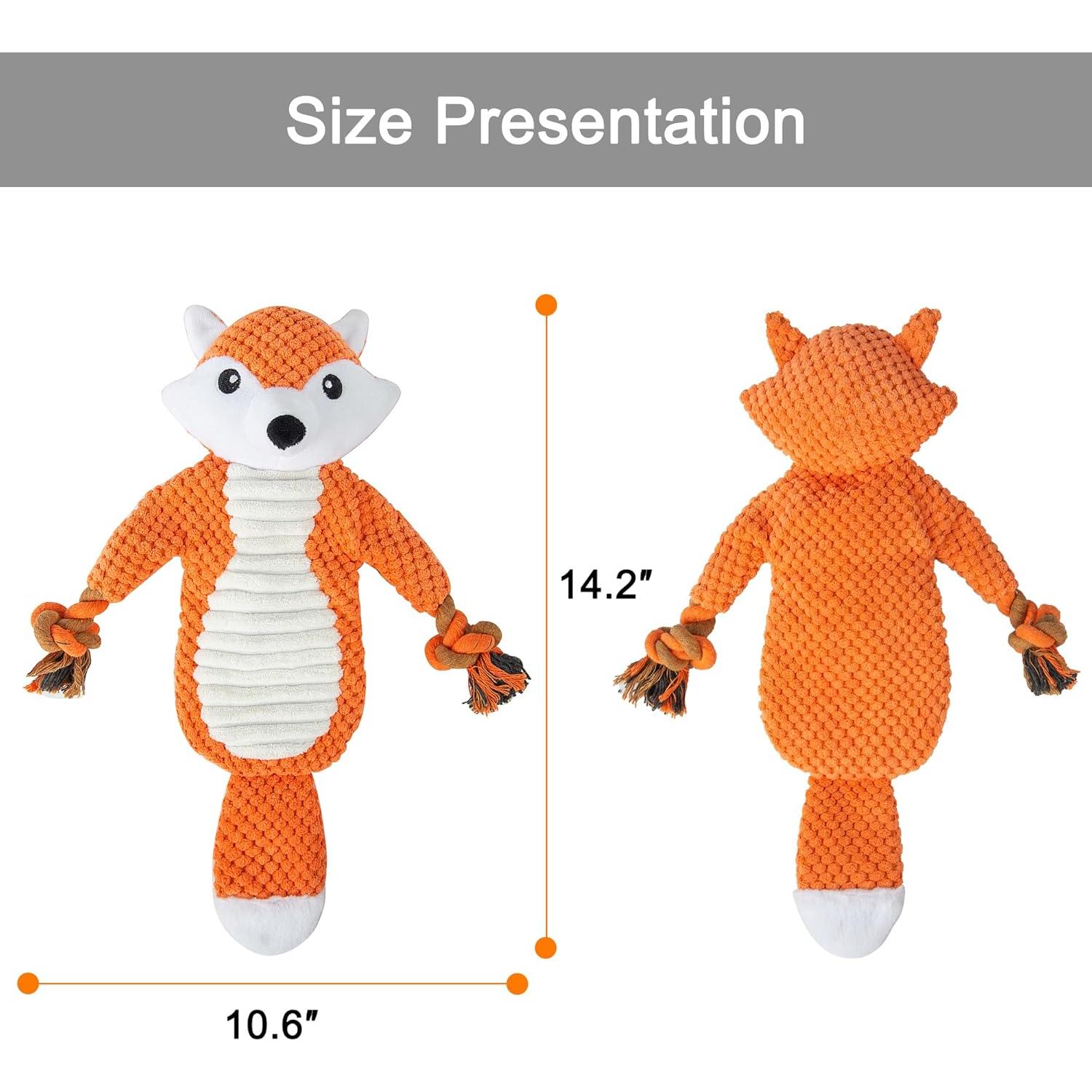 Juguete de Peluche para Perros BeKingStar Zorro Rojo 15x14cm