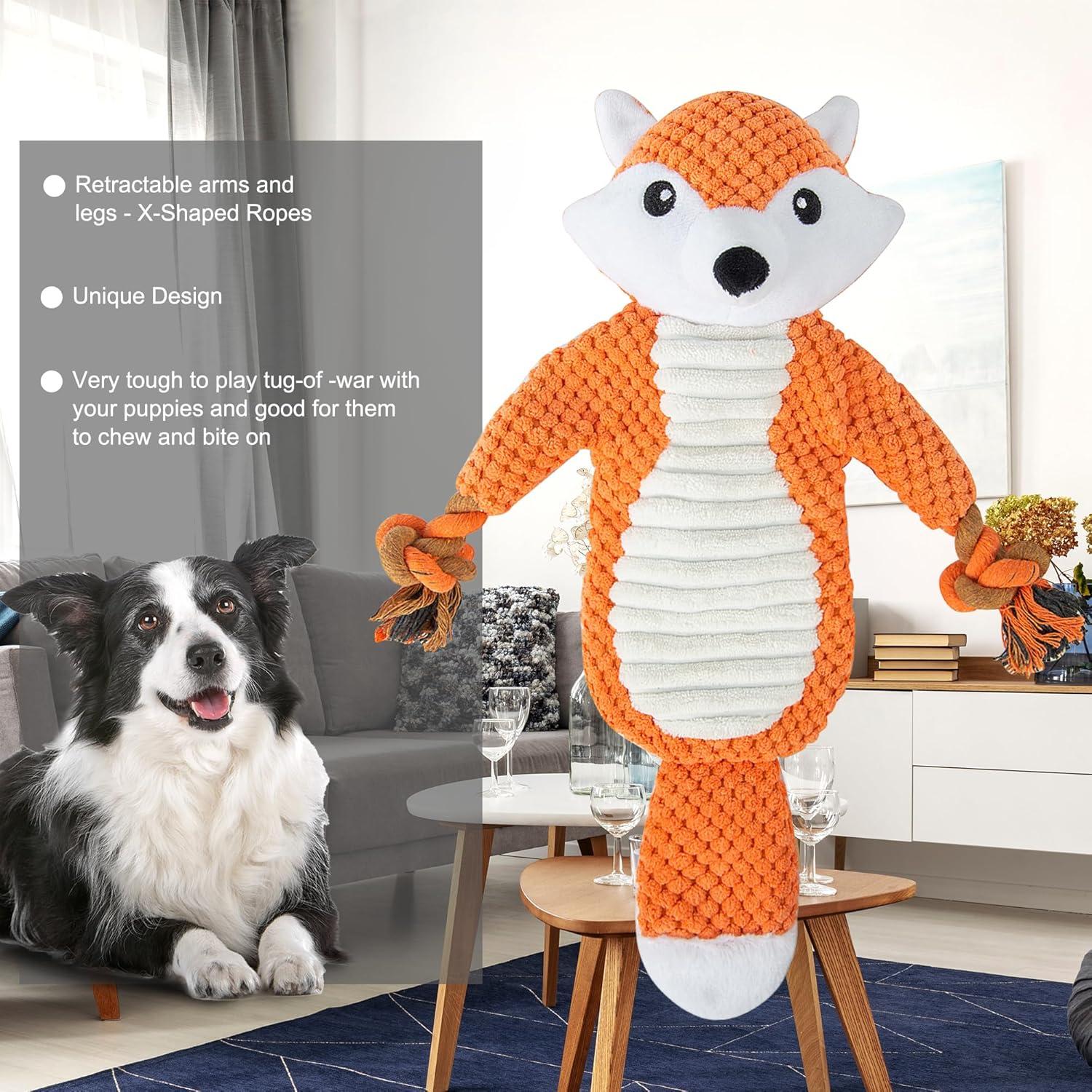 Juguete de Peluche para Perros BeKingStar Zorro Rojo 15x14cm