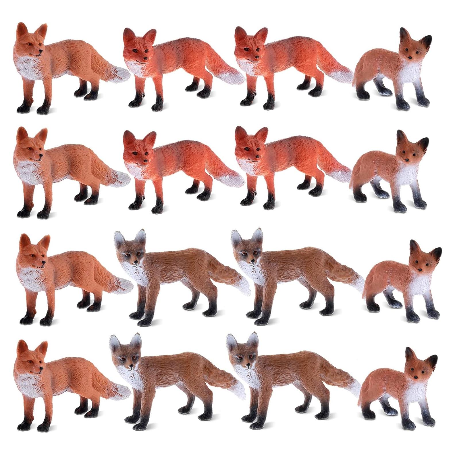 Conjunto de Figuras de Zorro Rojo Zomiboo 16 Piezas PVC