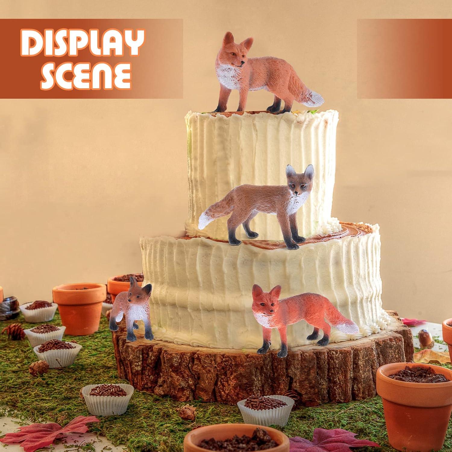 Conjunto de Figuras de Zorro Rojo Zomiboo 16 Piezas PVC