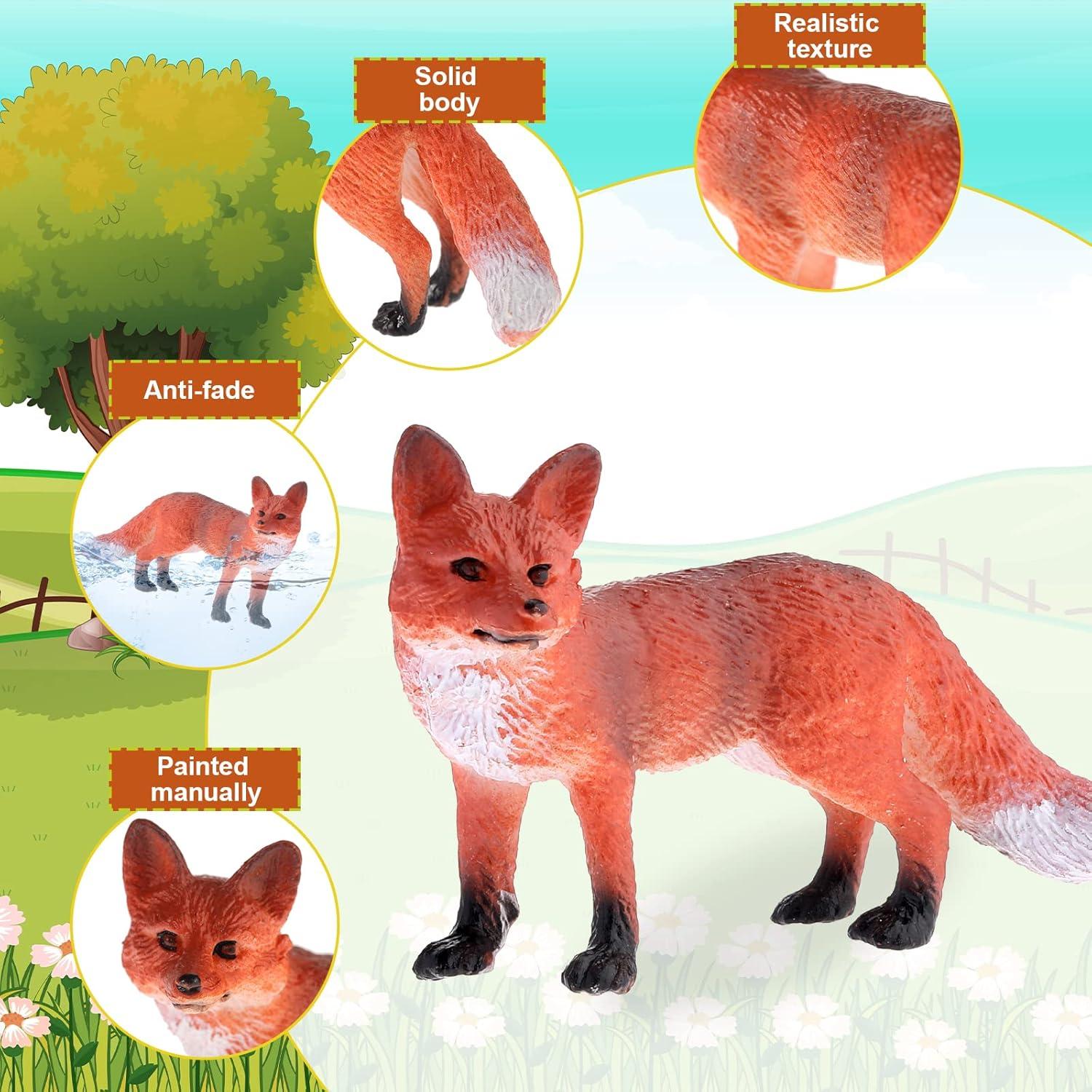 Conjunto de Figuras de Zorro Rojo Zomiboo 16 Piezas PVC